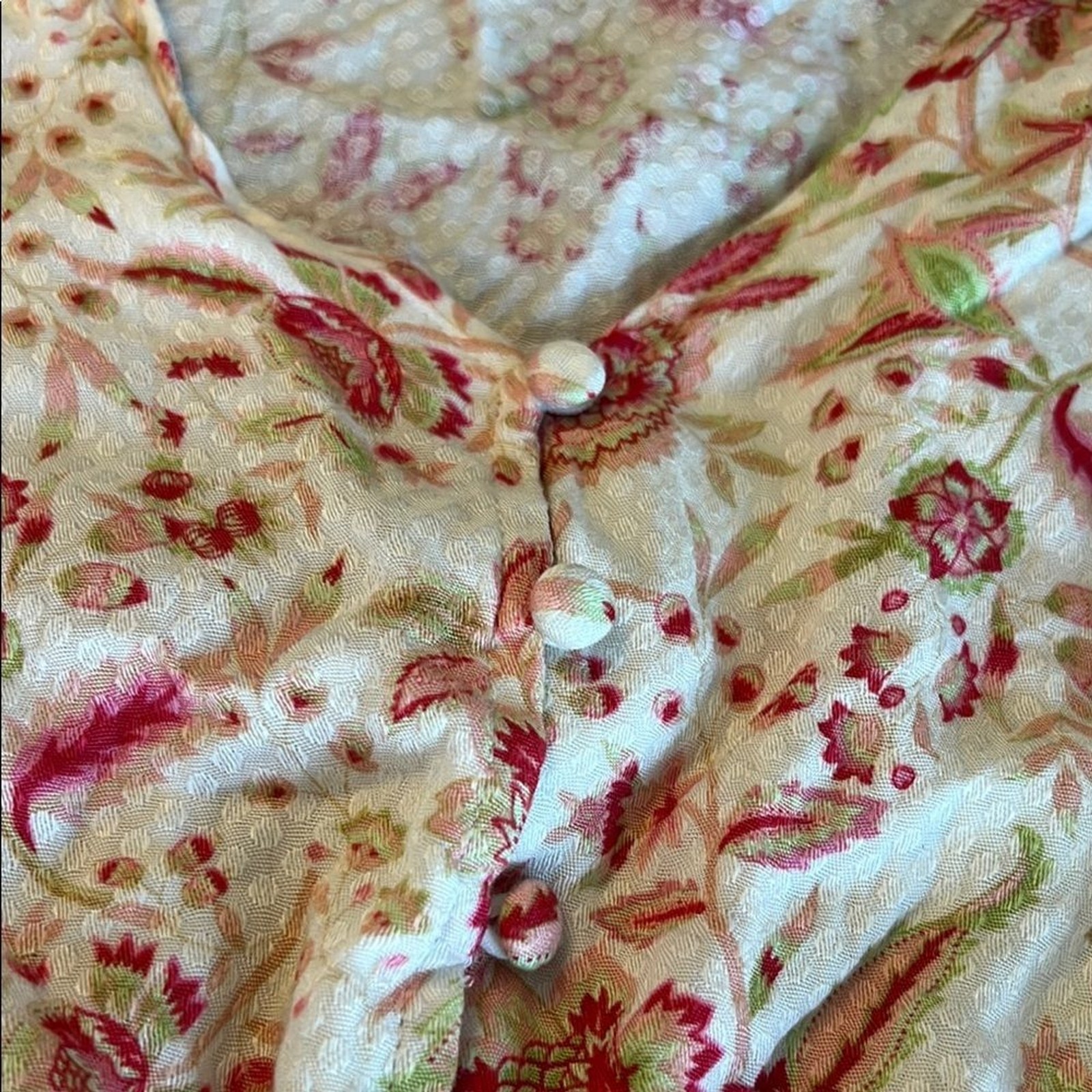 Rose & Olive Cream and Pink Puff Sleeve Blouse
