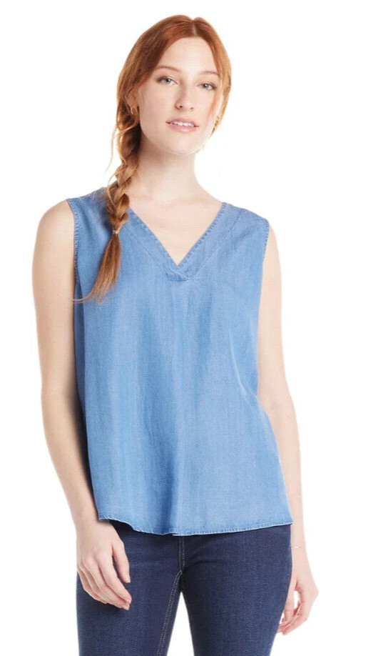 Time and Tru Women’s size 3XL 22 Woven Tank Top color Medium Wash NWT