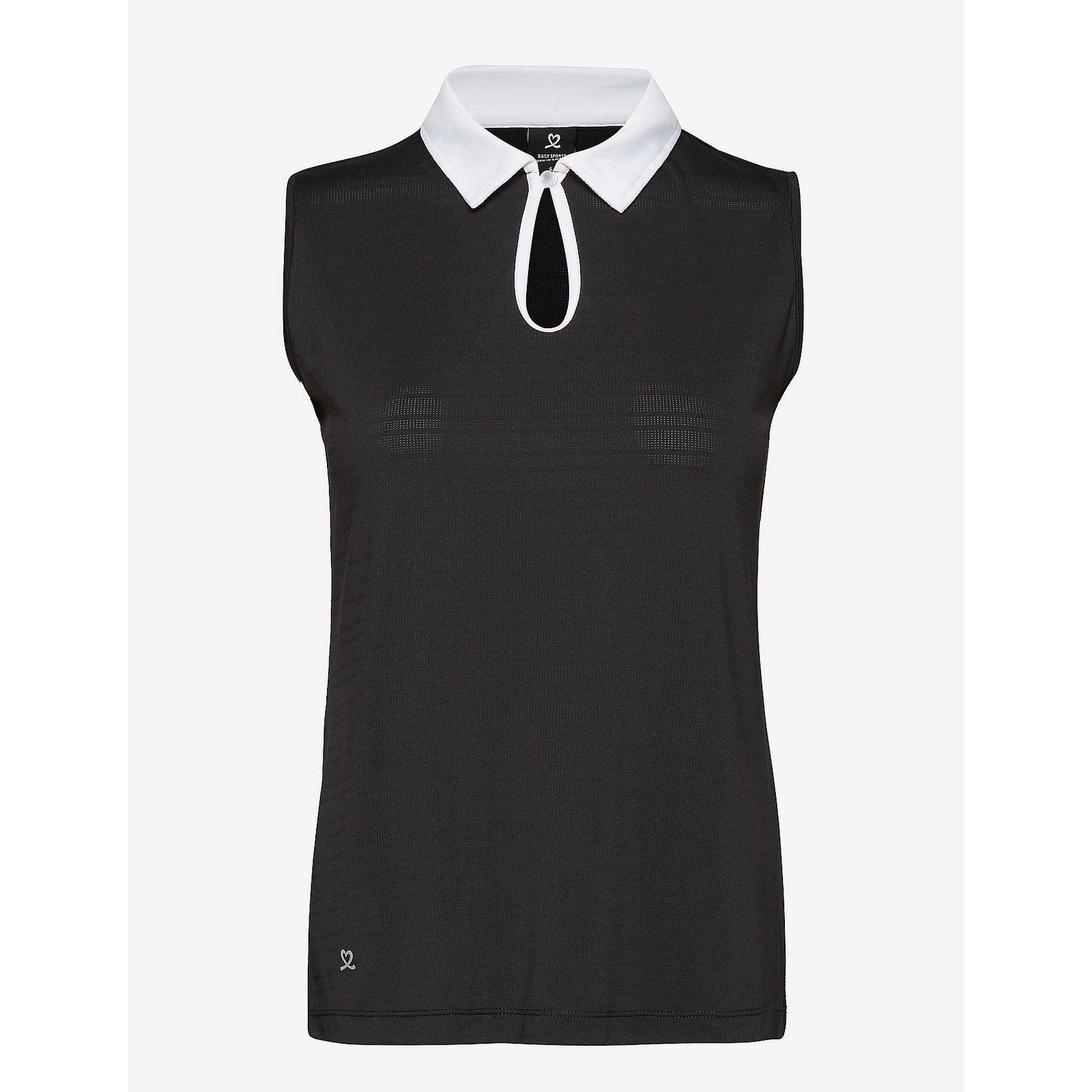 Daily Sports Golf Polo Pheb Sleeveless Black Preppy Keyhole Sweden (Size M)