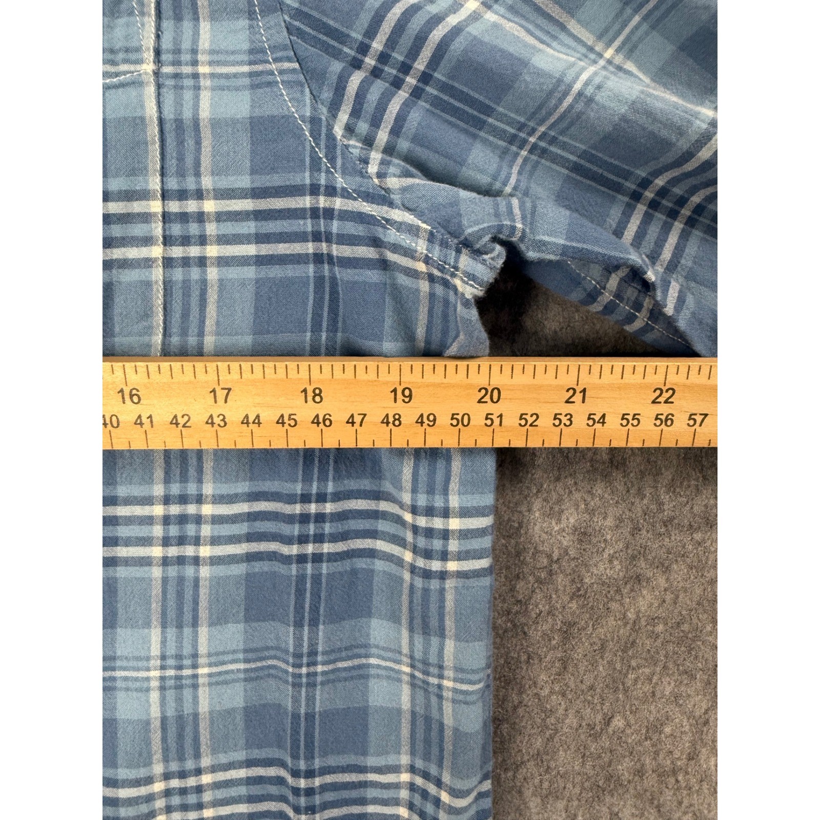 Lauren Jeans Co Ralph Lauren Blue Plaid Cotton Button Down Shirt Womens Medium