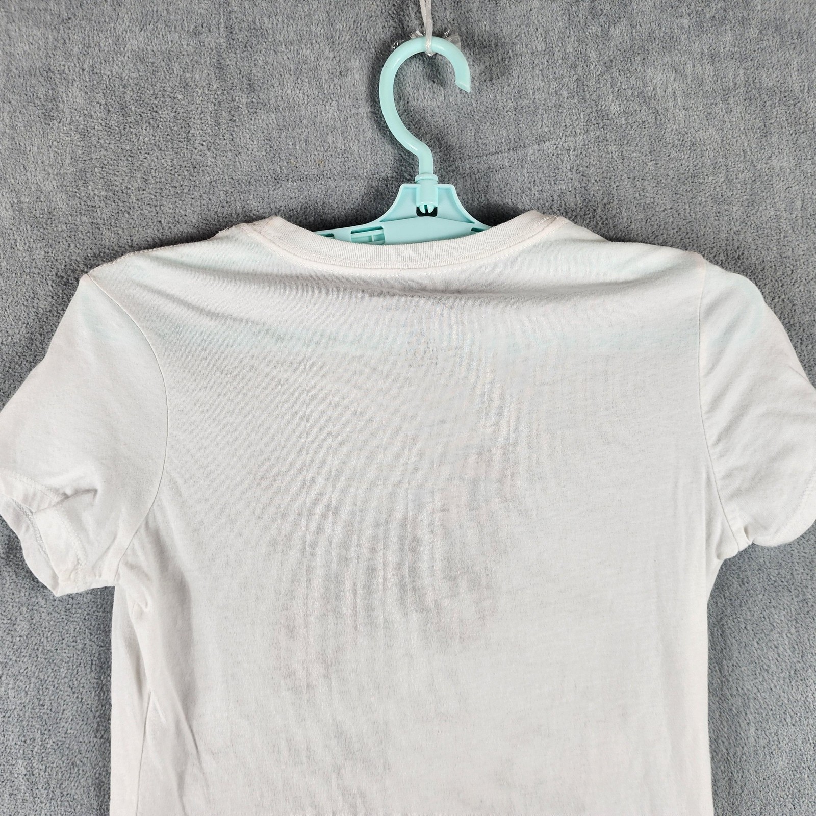 Disney Graphic Perfect Tee Shirt Women Medium White Minnie Mouse Glitter Bow