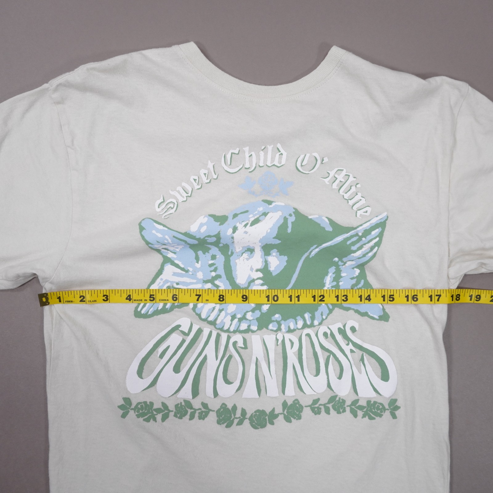 Guns N’ Roses Sweet Child O’ Mine T Shirt Cherub Womens Medium Beige Labeled XL