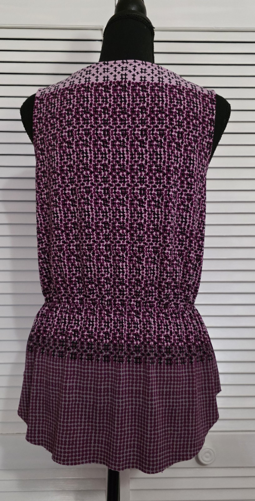 Apostrophe Purple Sleeveless Blouse Top Size S T105