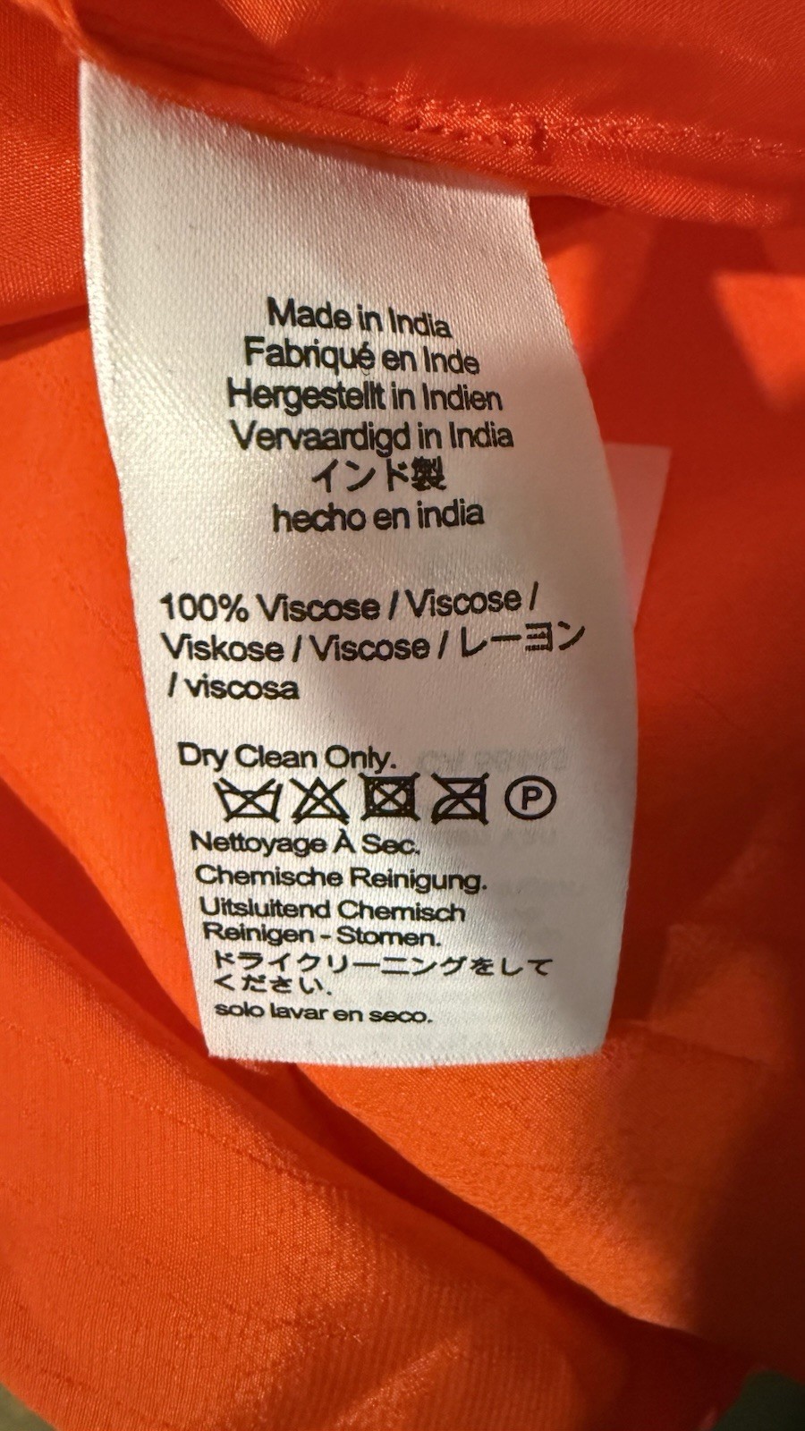 J.CREW Orange Chiffon Sheer Lightweight Button Front Collared Blouse Size 14