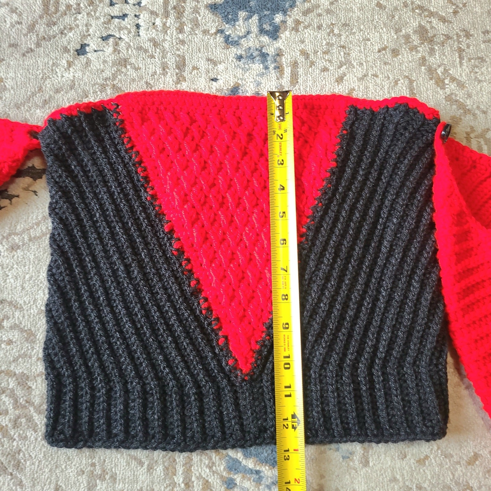 Handmade Tube Top Removable Sleeves Black Red Corset Tie Back Size M/L
