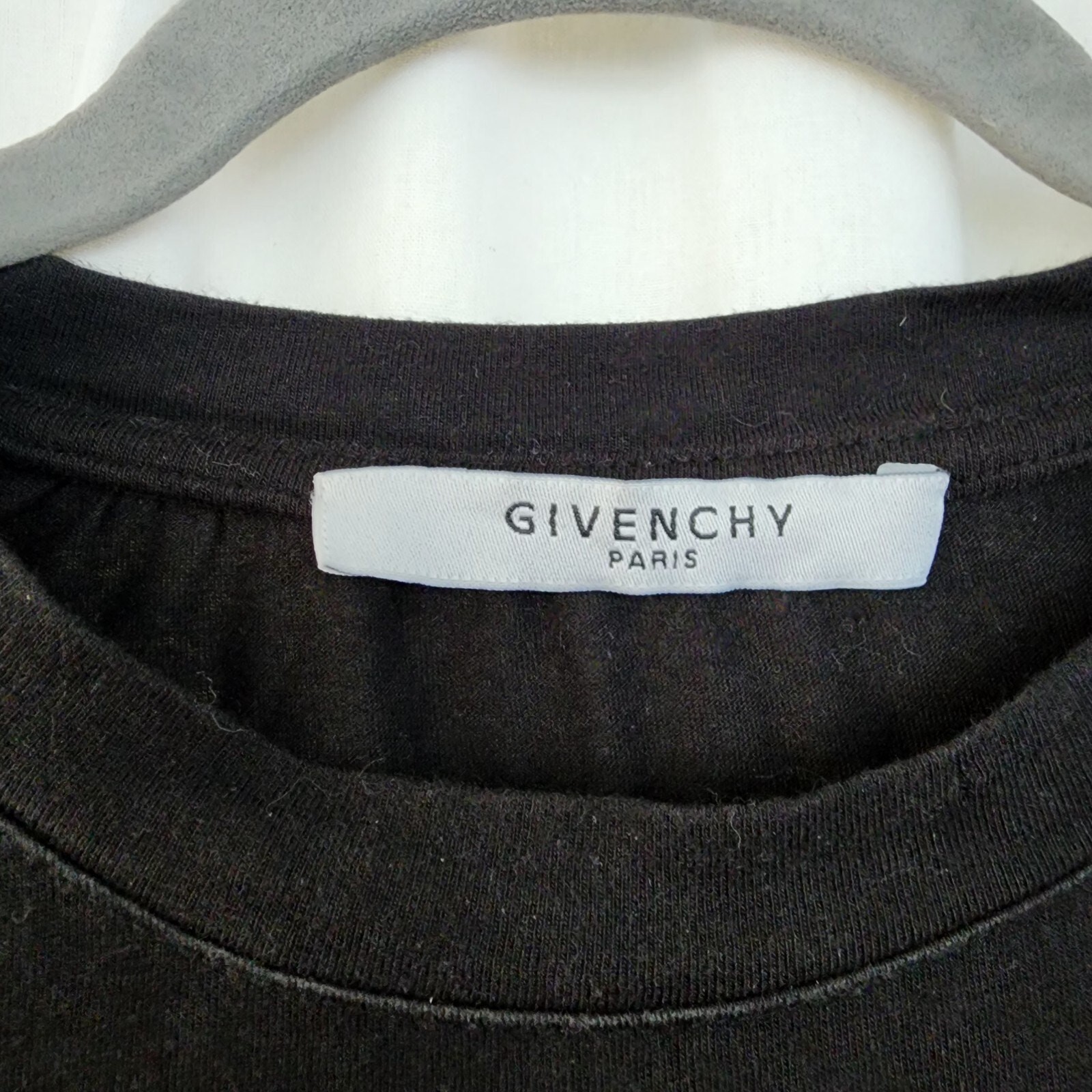 GIVENCHY T-shirt cotton black L fitted Cotton Embroidered Rainbow Designer