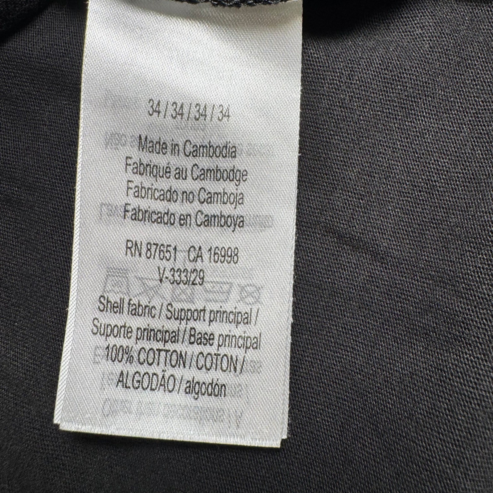 Lacoste Relaxed Fit Black Graphic Logo T-Shirt Womens Size 34 XS 100% Cotton