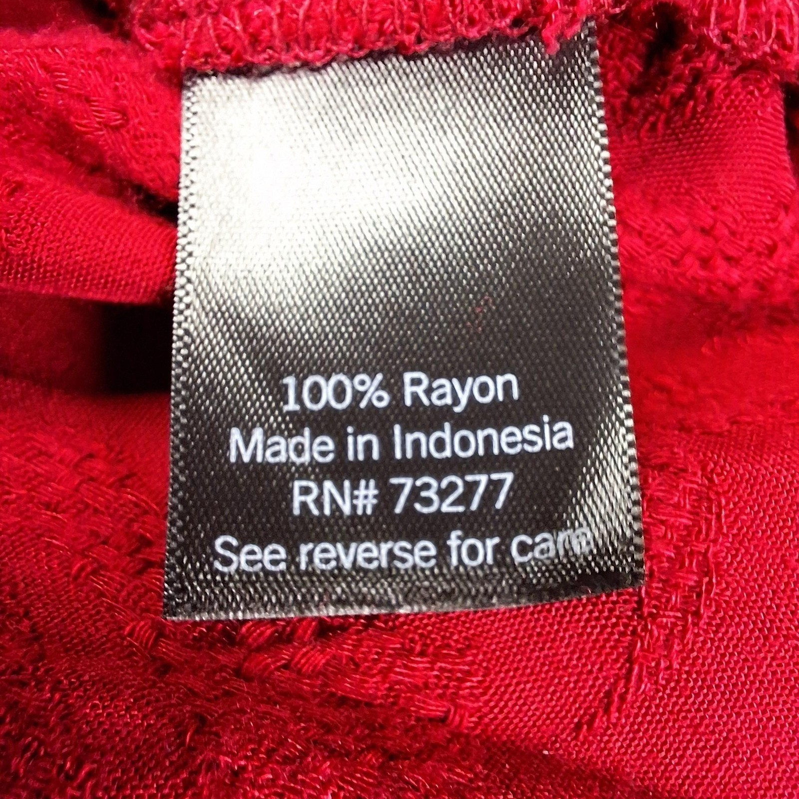 Simply Vera Vera Wang Shirt Womens XL Jacquard Blouse Allure Red Flowy