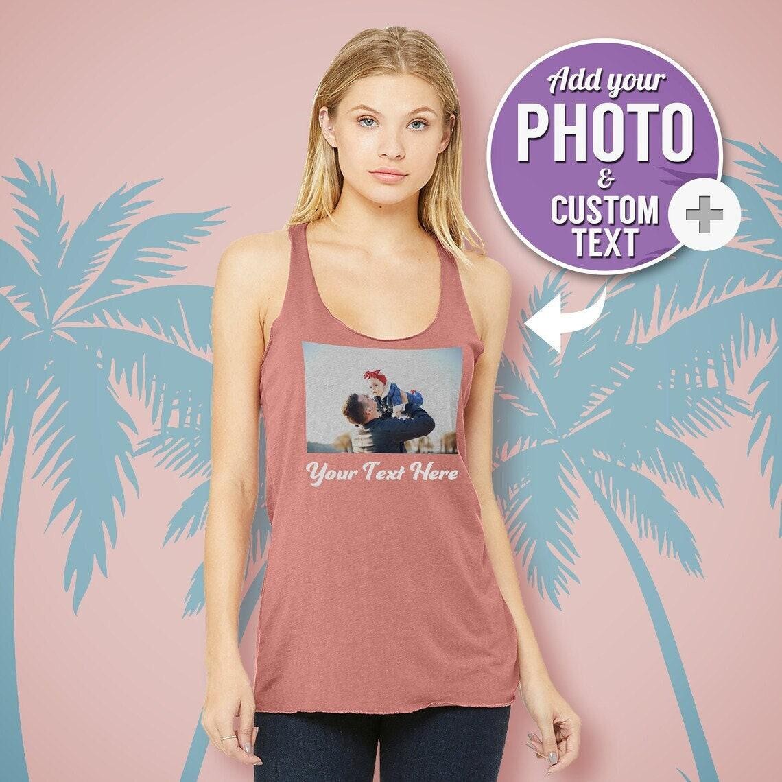 Custom Tshirt Personalized Tank Top, Photo Print Design (Womens & Unisex,