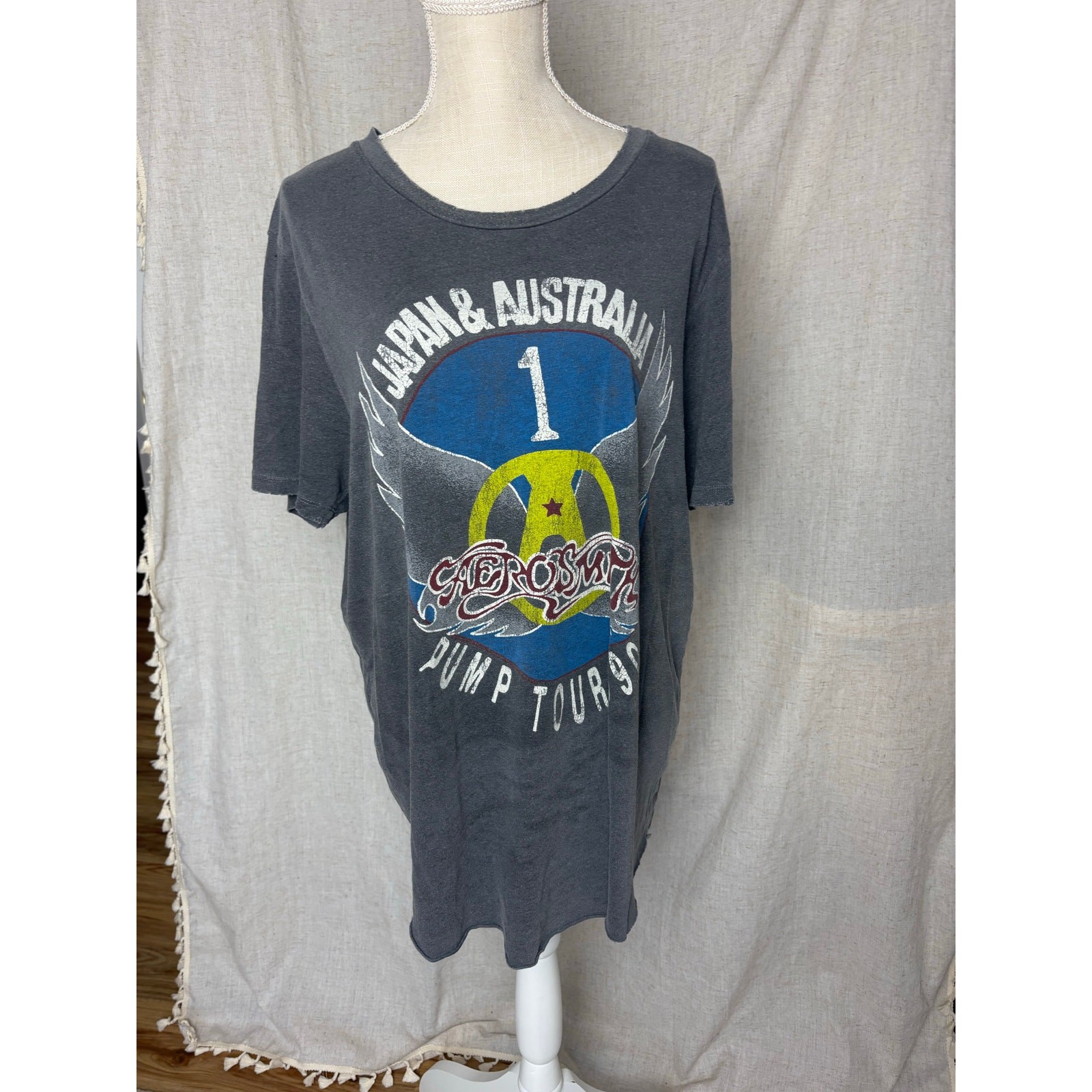 Junk Food Aerosmith Japan & Australia Pump Tour Band Graphic Tee Size XL
