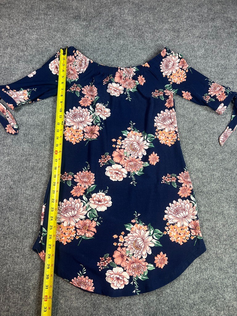 Daily Ritual Women’s Floral Blouse Medium Boho Cottagecore Lounge Off Shoulder