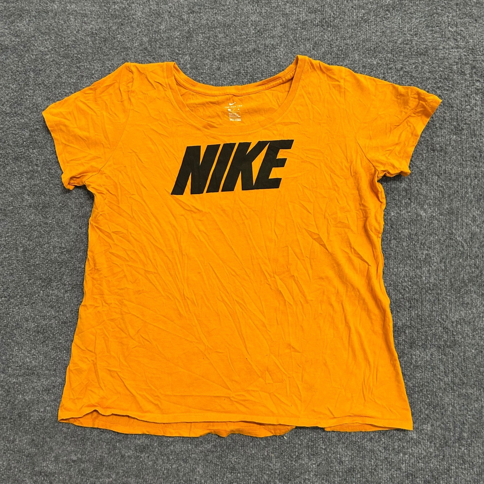 Nike,T-shirt,Womens,Size XL Orange Athletic Cut Graphic Logo Short Sleeve Tee