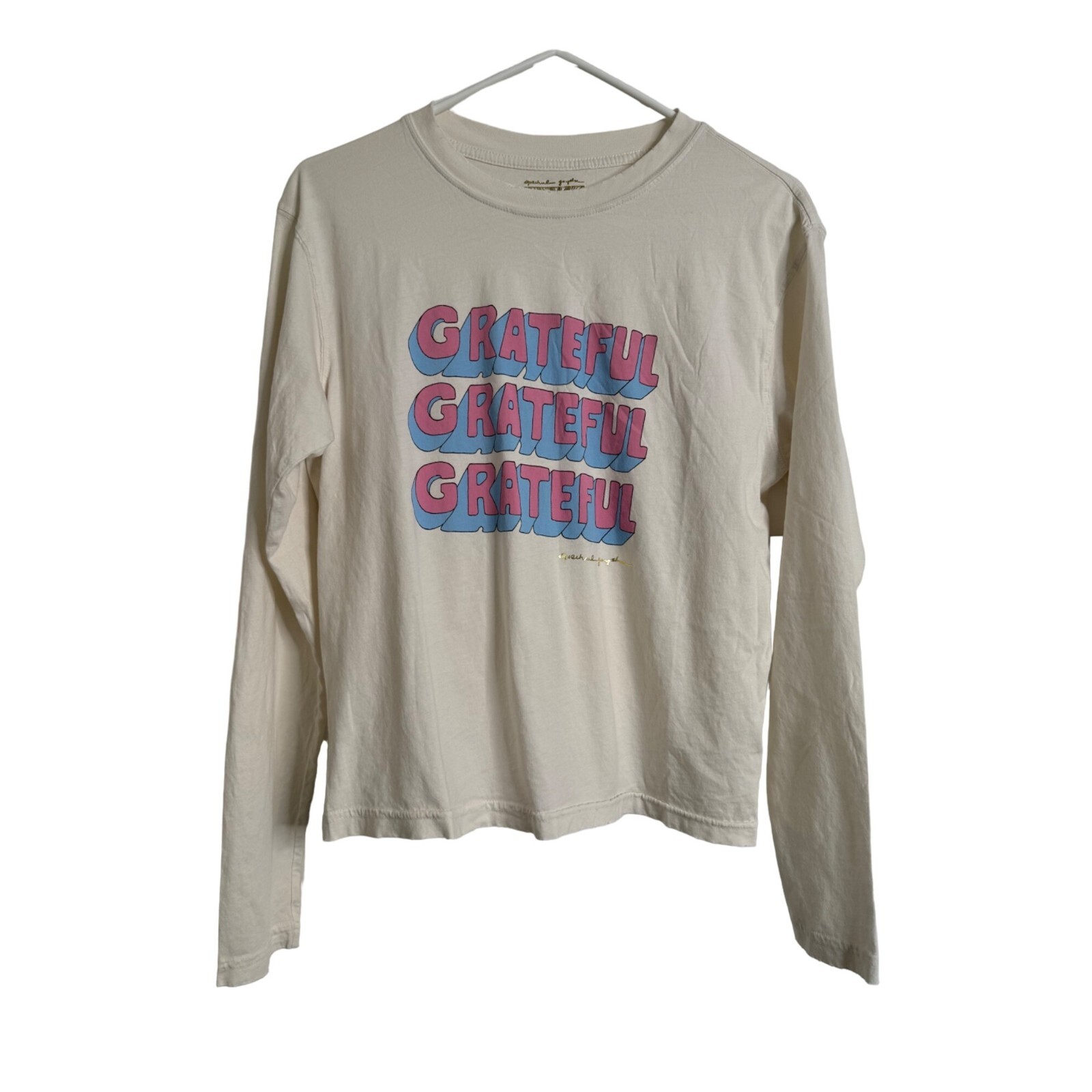 Spiritual Gangster “Grateful” Pullover Activewear Fitness Long Sleeve Tee Shirt