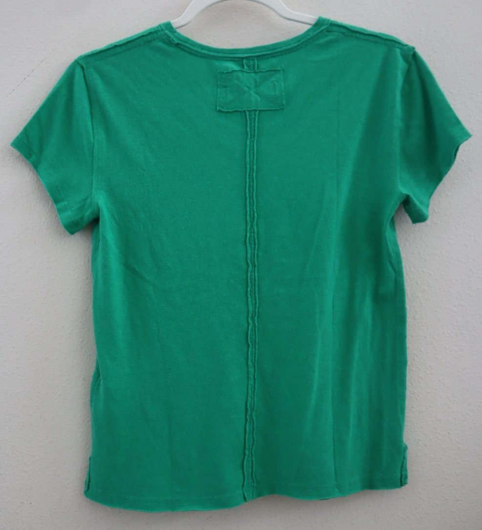 We The Free x Free People OB2182390 Women Sz XS Green Relaxed Slim Fit Nova Tee