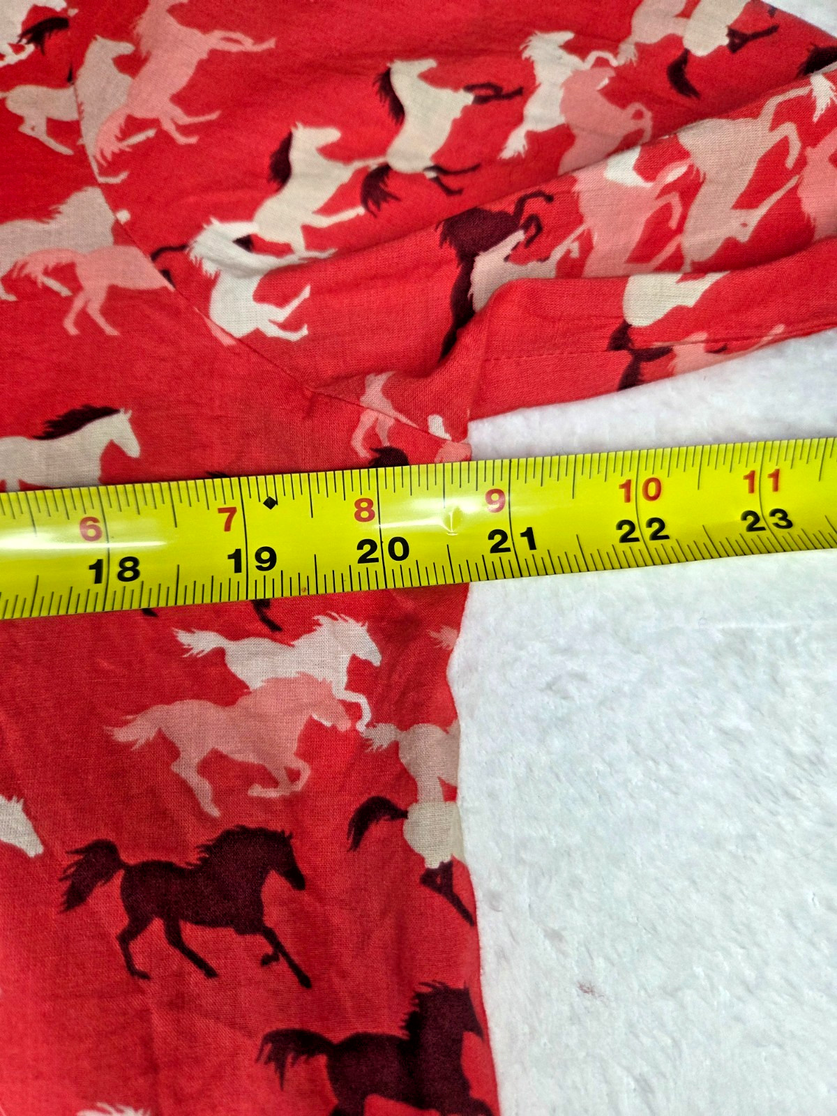 LOFT Shirt Womens Small Red Cotton Long Sleeve Horse Print Button Up Equestrian