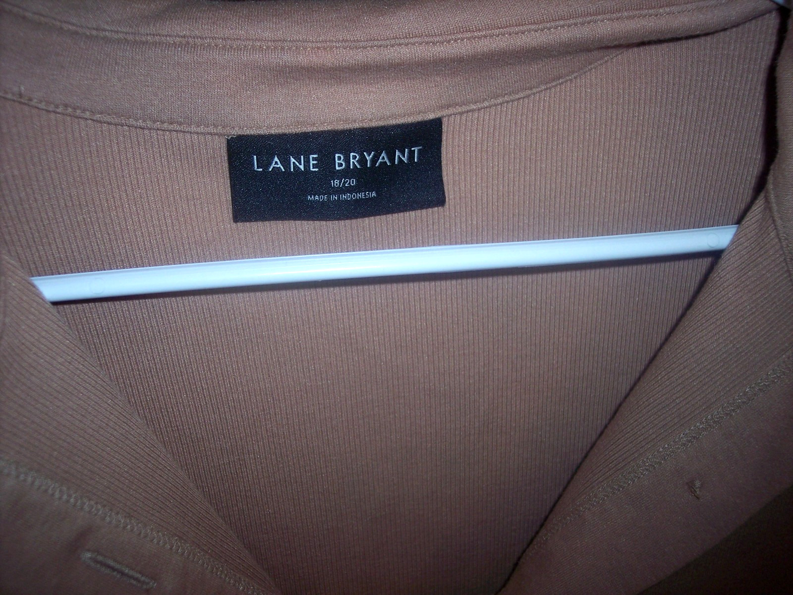 Lane Bryant Women’s Top 18/20 Plus Size Beige Long Sleeve Knit Button Front B8