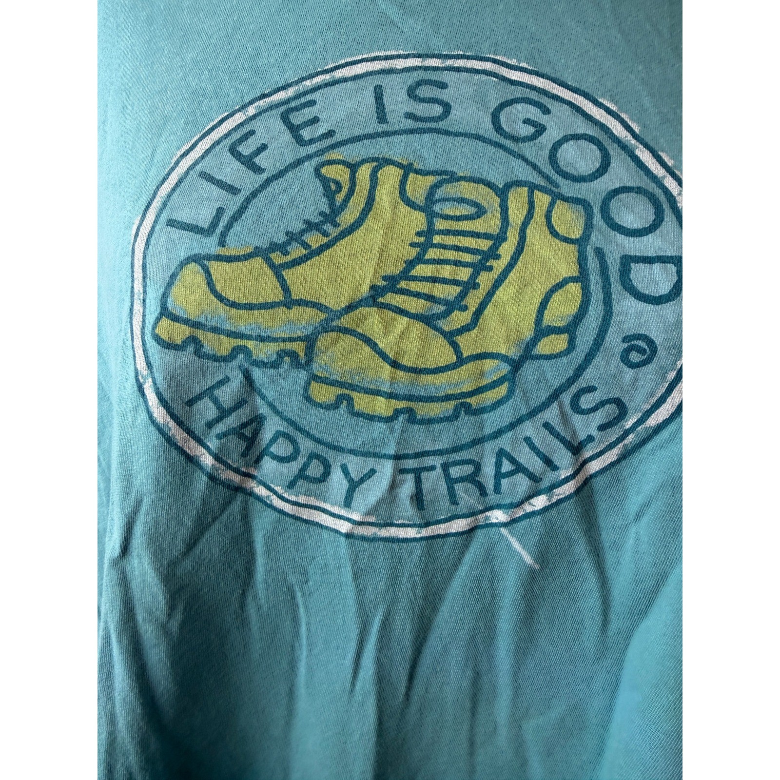 Life is Good Long Sleeve T-Shirt XL Extra Large Happy Trails Hiking Womens HoLeS