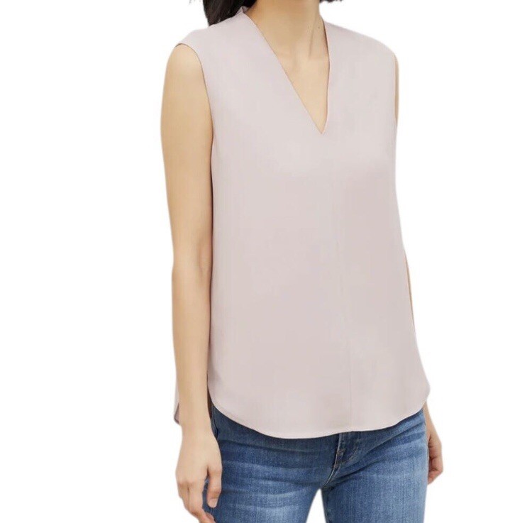 New NWT M.M. LAFLEUR The Emmy Top Shell Blouse lined Sleeveless Blossom Pink M