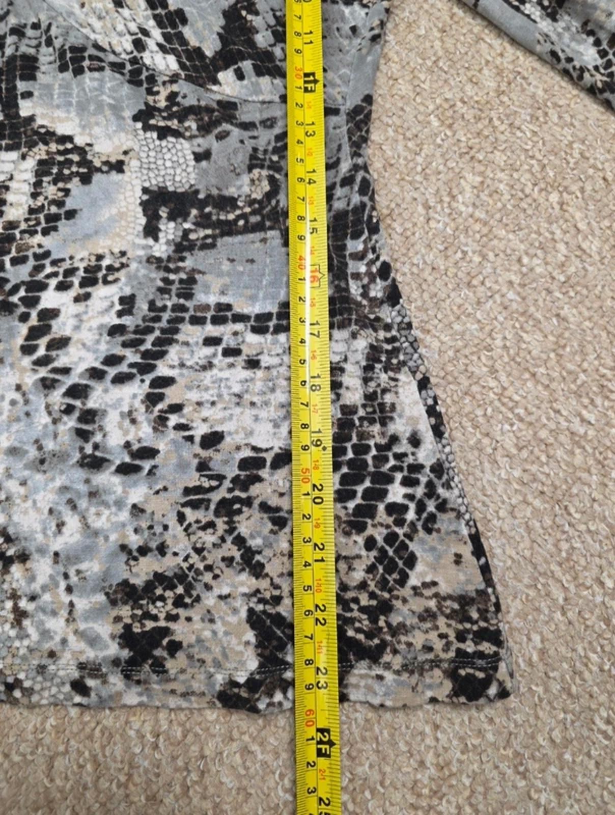 Betty Barclay Snake Print Top Size Medium | Ruched Front | Diamanté Detail