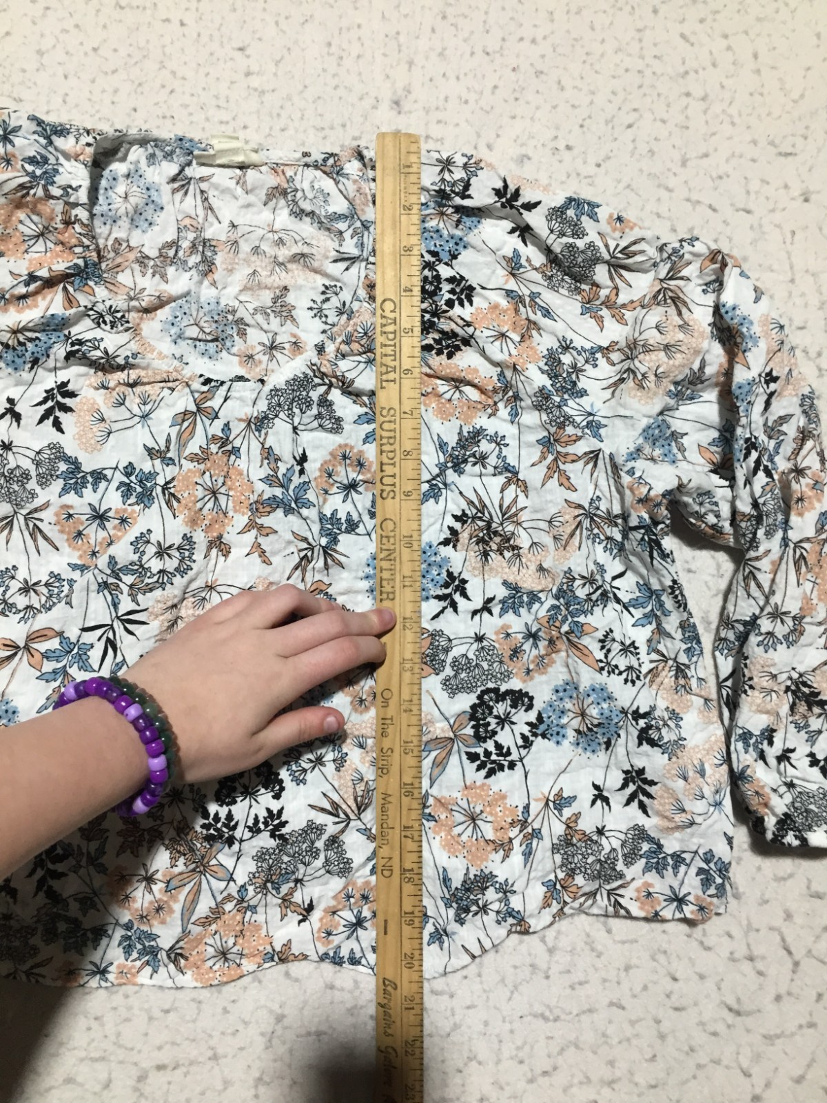 A.n.a A New Approach Blouse Petite 2XL P2XL White Multicolor Floral Long Sleeve