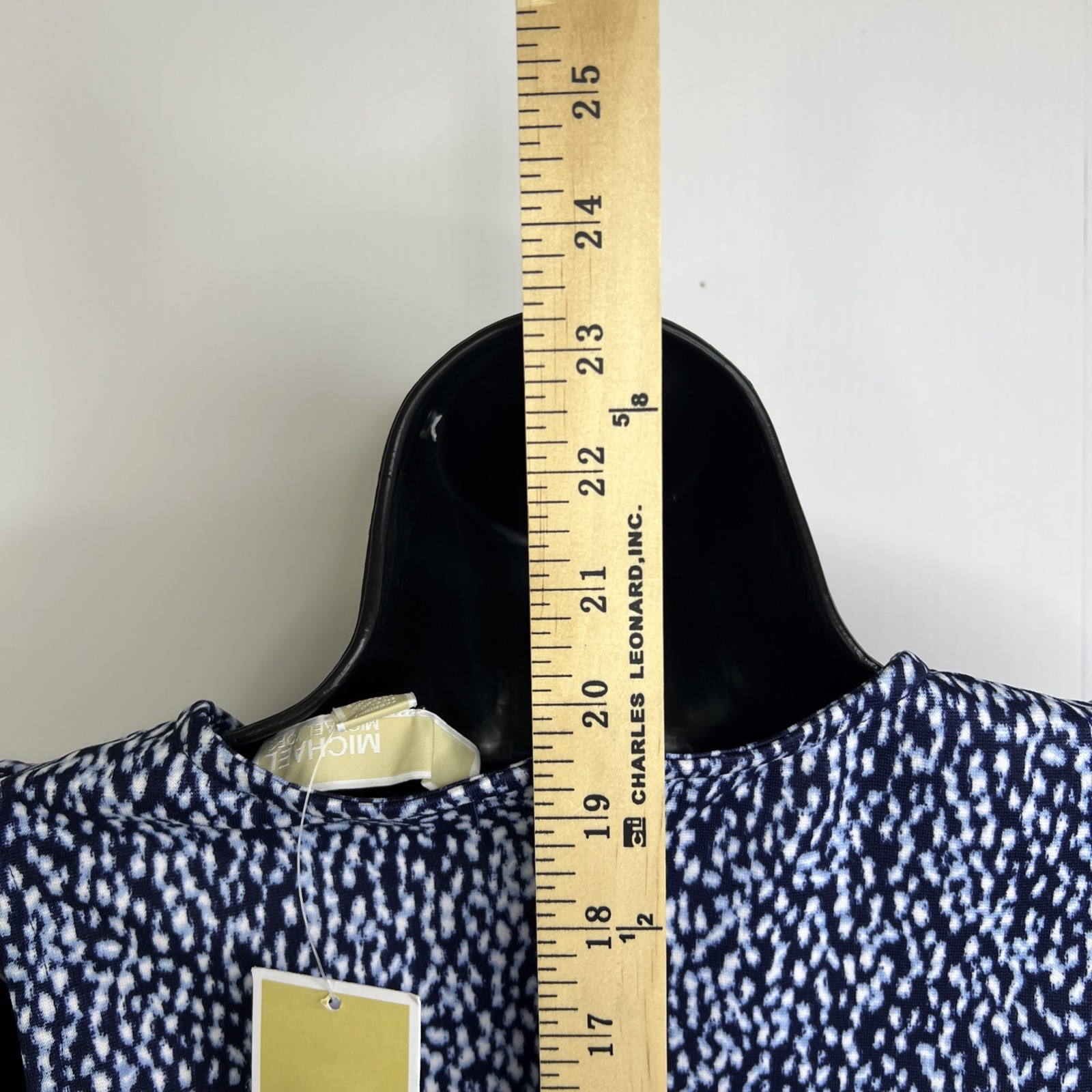 Michael Kors (MK) Women’s Printed Blue Tank Top Zipper Back Size Large~NWT