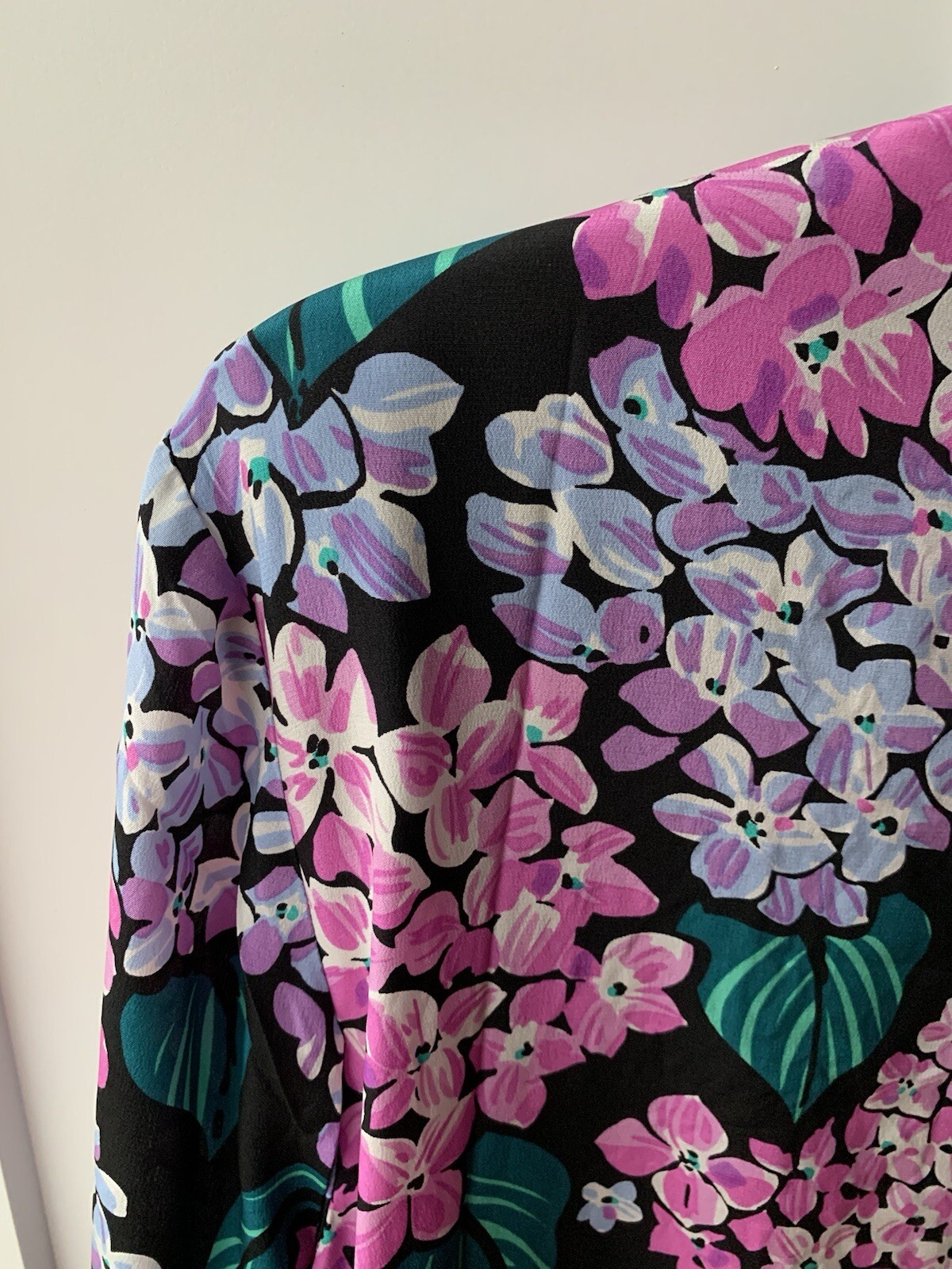 Bob Mackie 100% Silk Blouse Sequins Beads Size M Black, Pink, Purple, Green