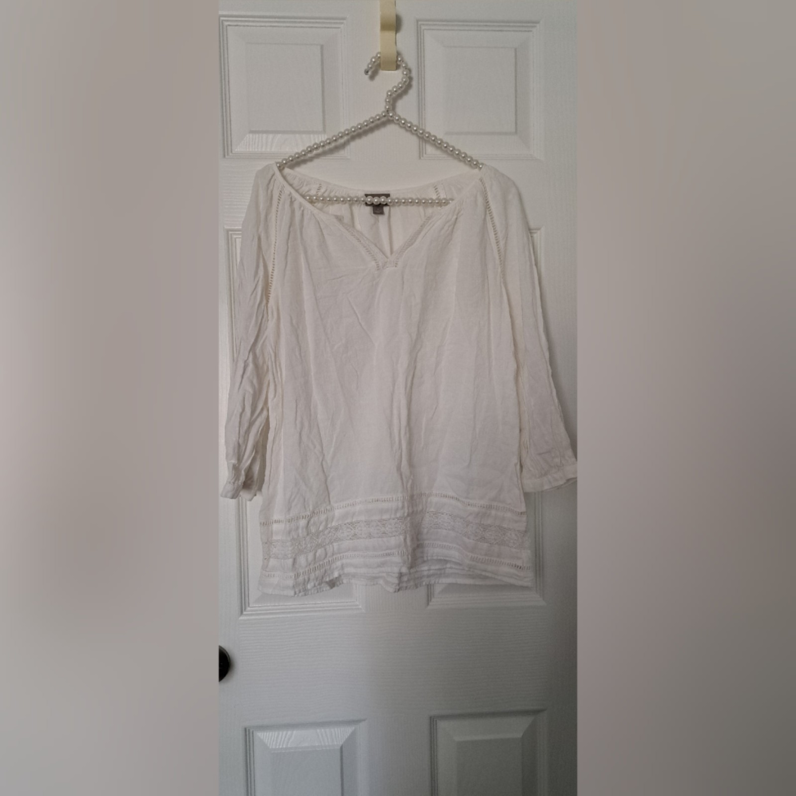 J Jill Top Linen Blend Peasant Boho Bohemian Size S Small