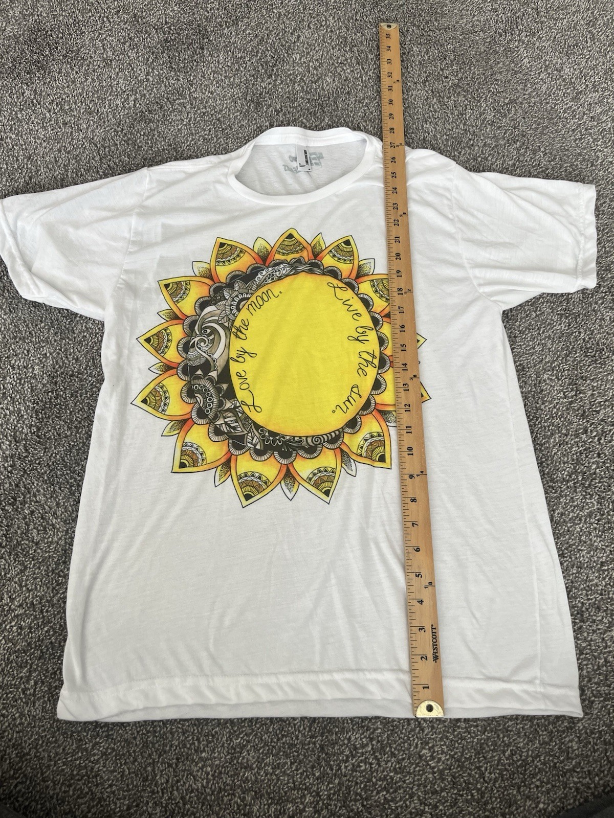 Electro Threads Shirt Sunshine Boho Hippie White Size Medium JJ