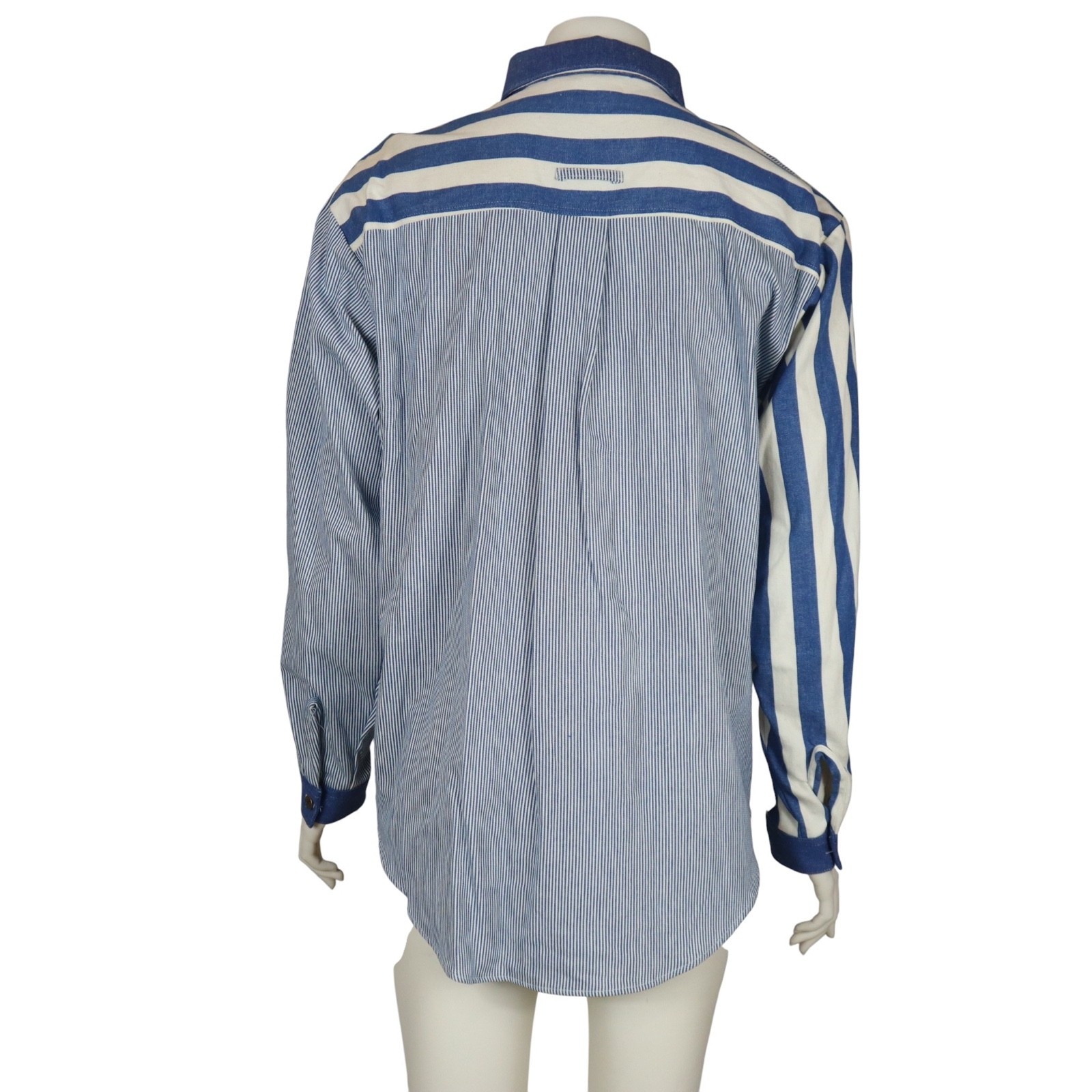 Vintage Denum Jeans Stripe Shirt Western Denim Pockets USA 90s Women’s Medium