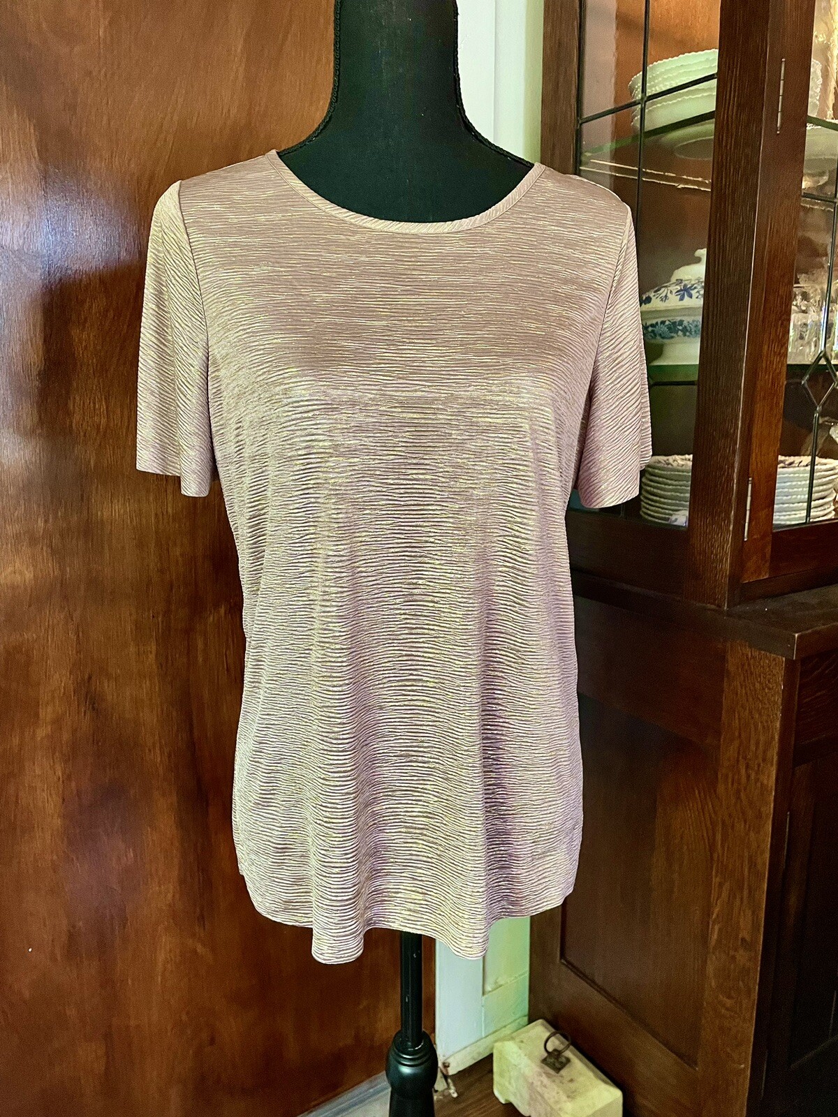 Finn & Grace Blouse Small, Soft, Silky, Flowy, Gold and Tan Top S