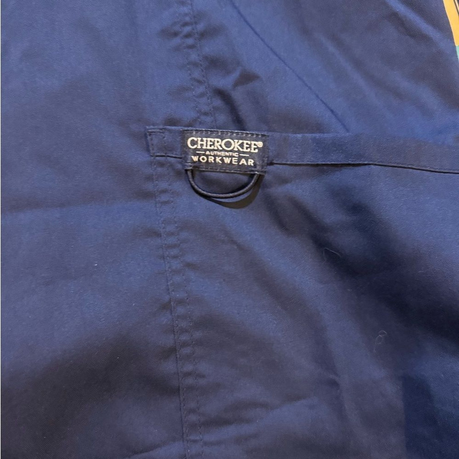Cherokee Workwear Revolution Scrub Top Shirt women’s XL navy blue soft stretch