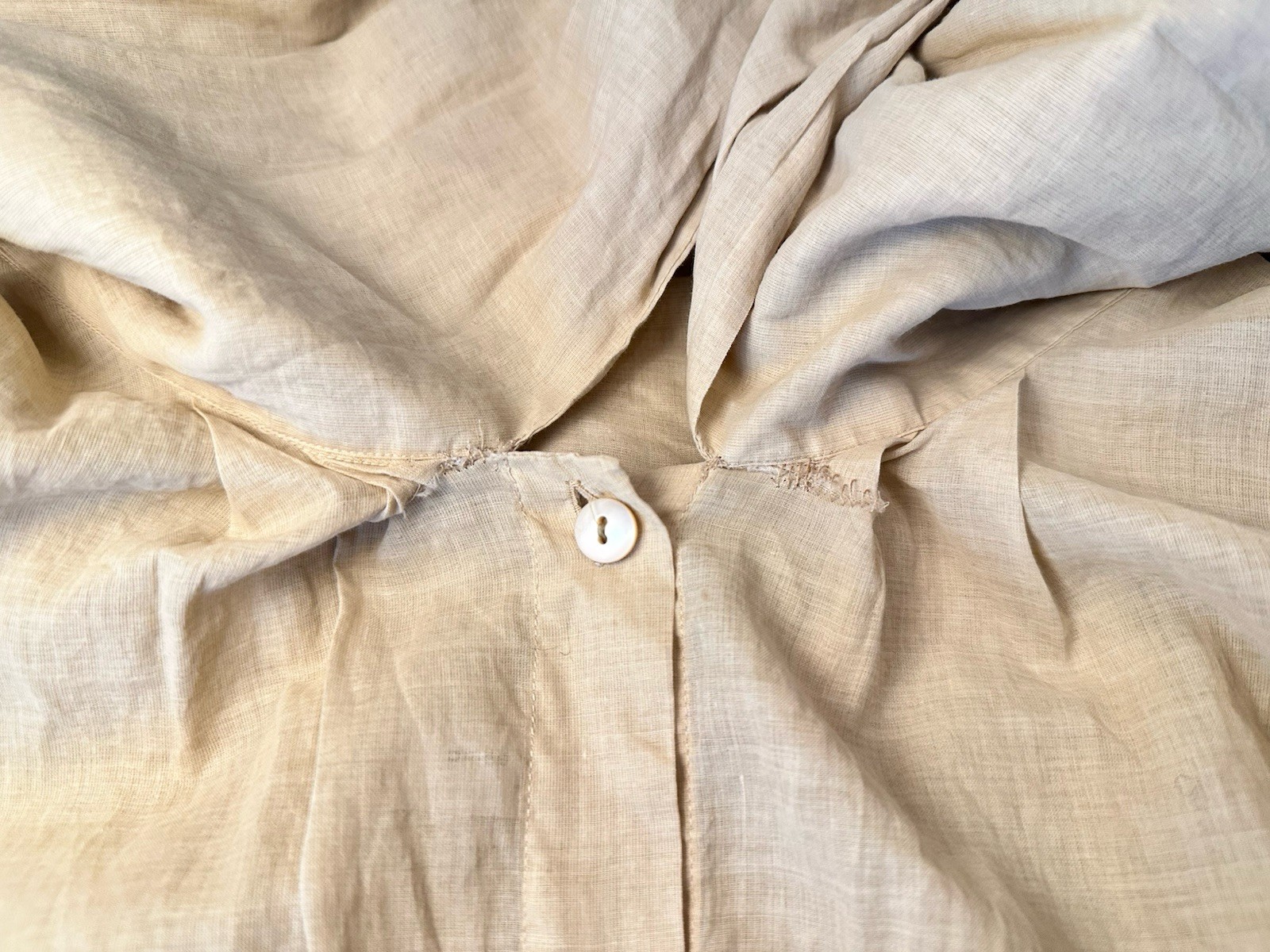 Vintage Dries Van Noten Oversized Blouse Attached Scarf Sash | Made in Italy