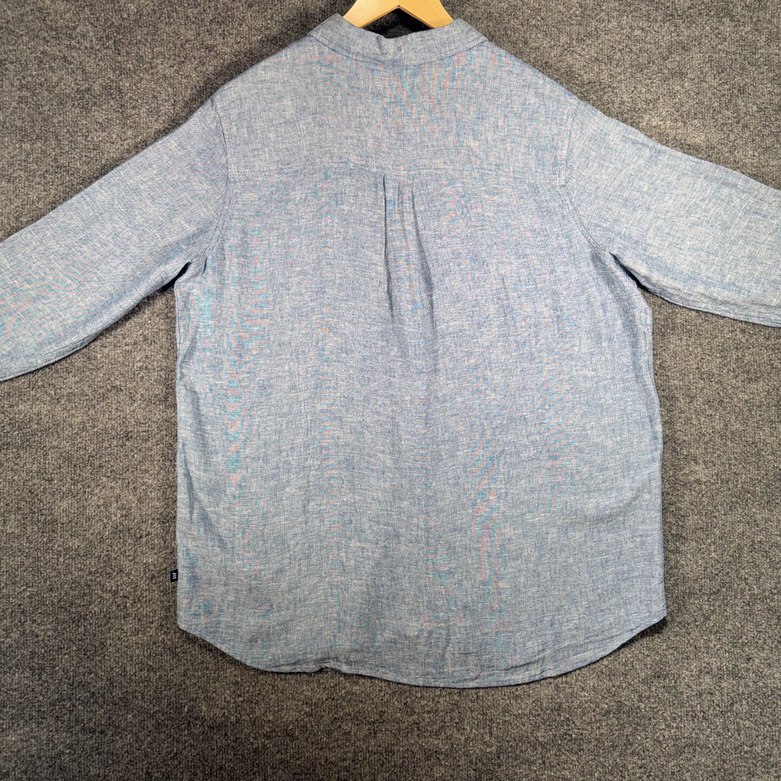 Gap Linen Shirt Women’s Large Blue Linen Rayon Blend Casual Breathable Comfort