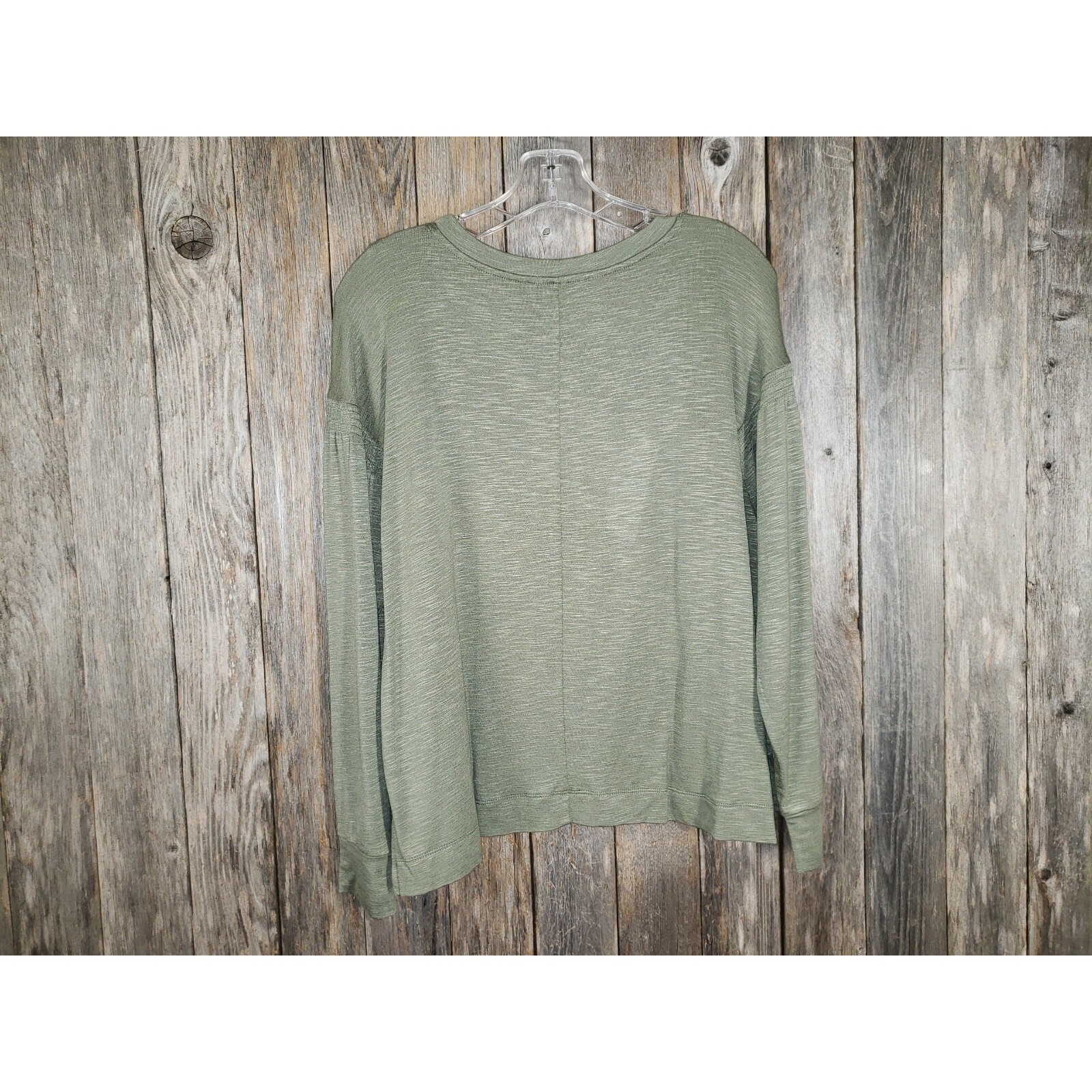 NEW Loft M Green Smocked Dolman Top Earthy Minimalist Grunge Rustic Goblin Boho