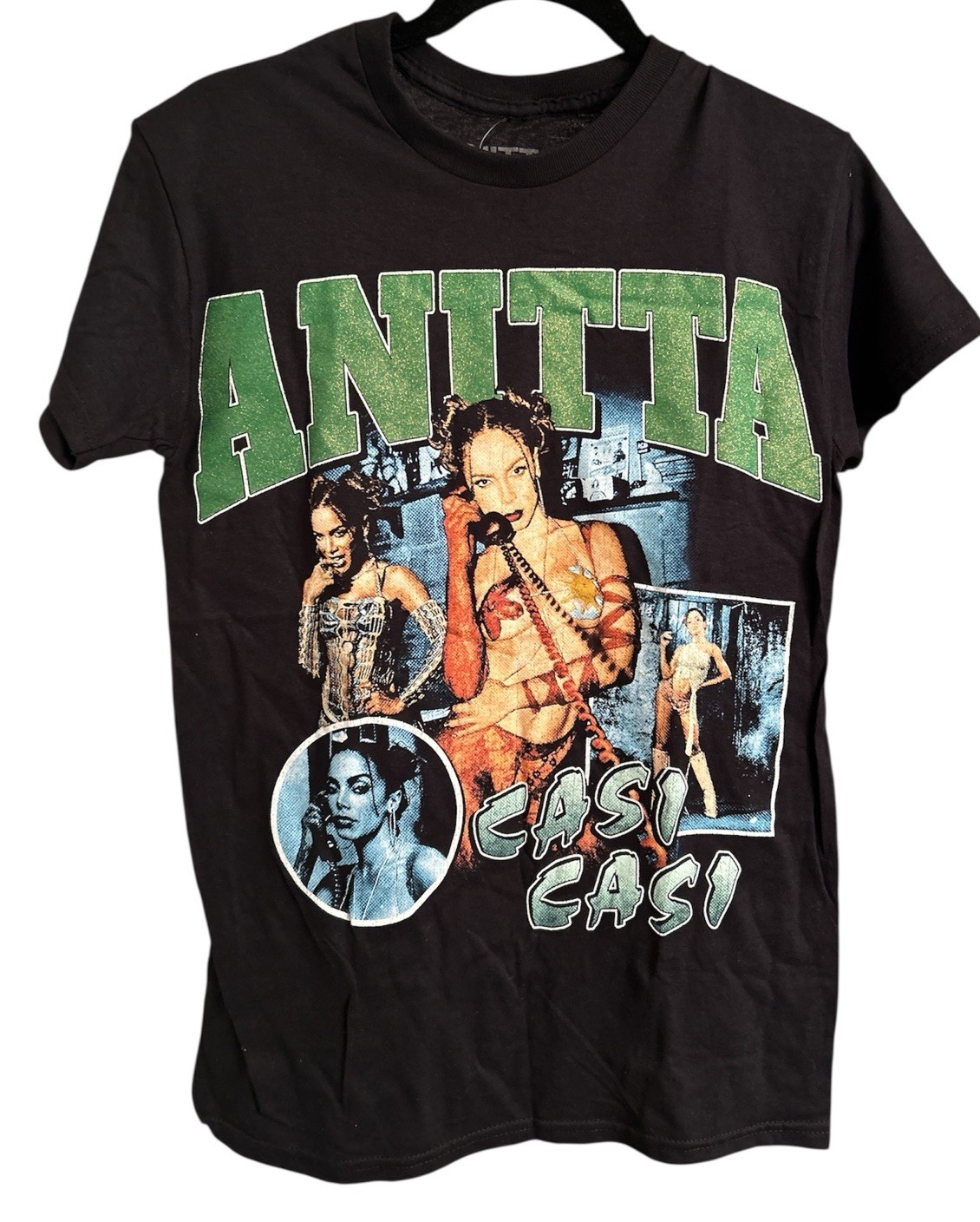 NWT Women’s ANITTA Black Graphic Photo Collage Boyfriend Fit Size Medium