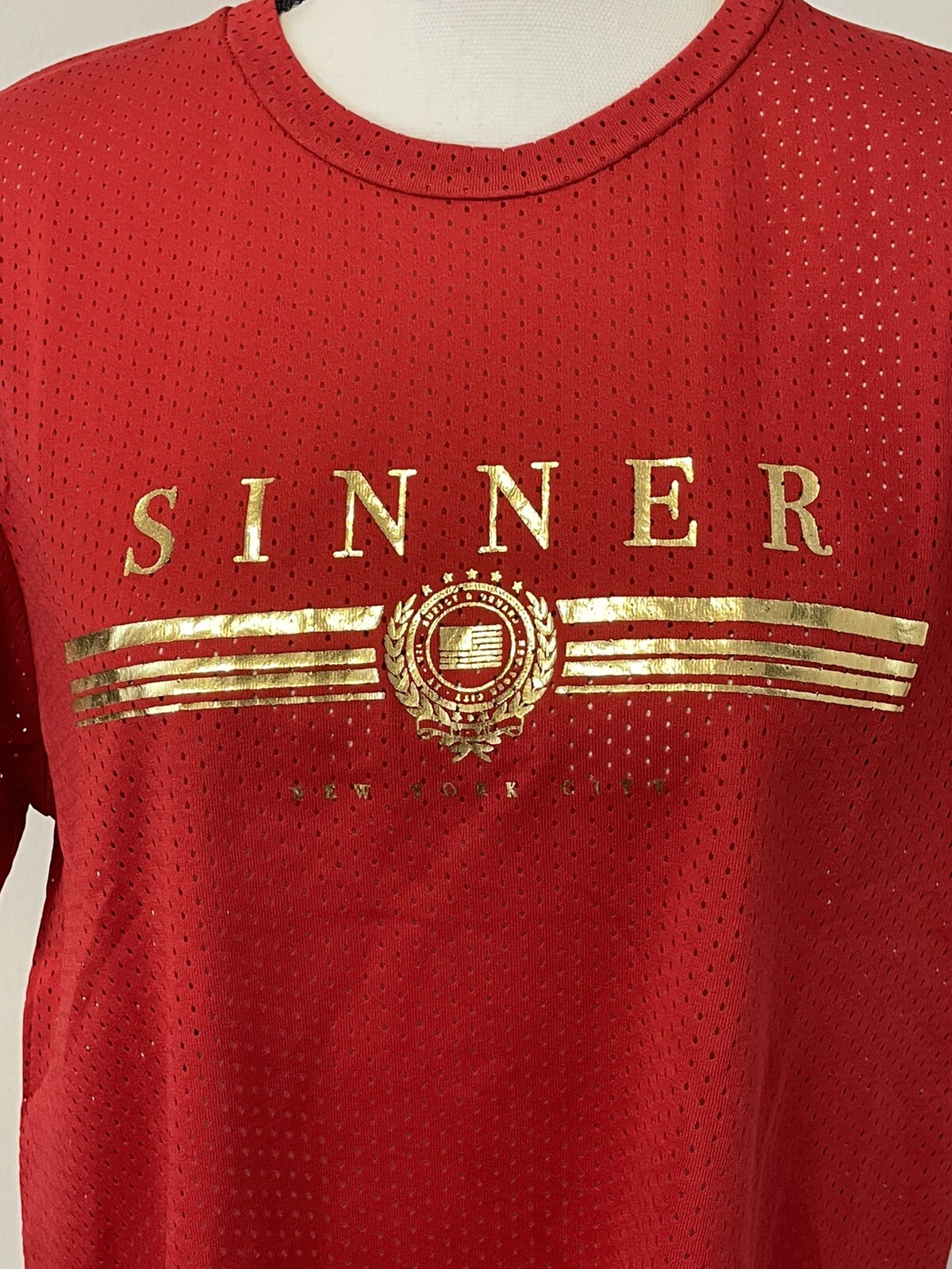 Supply Demand Sinner Shirt Womens XS Red New York Oversized Breathable N194