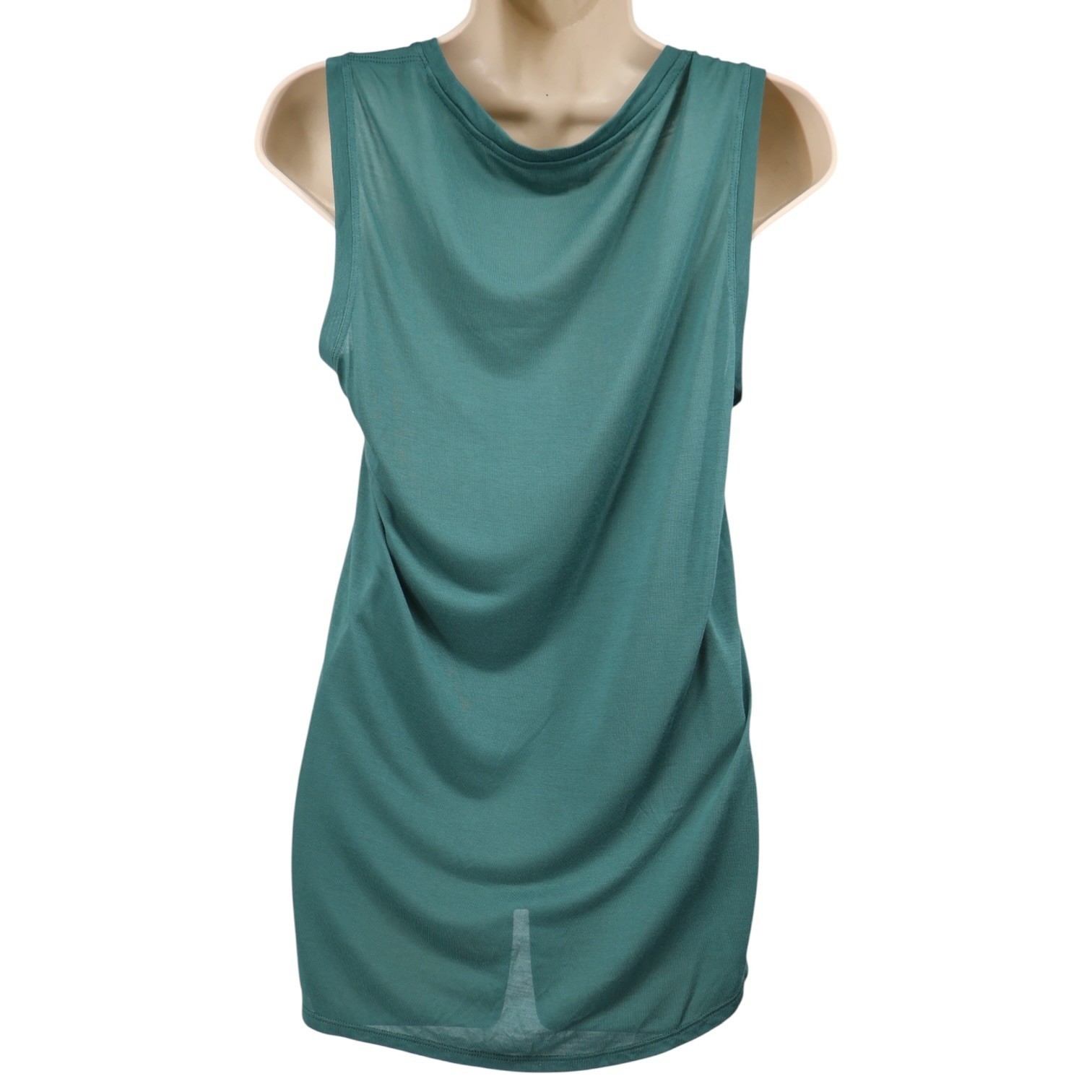 AG Adriano Goldschmied Teal Green Modal Drapey Scoop Tank Tunic S Sample NWOT