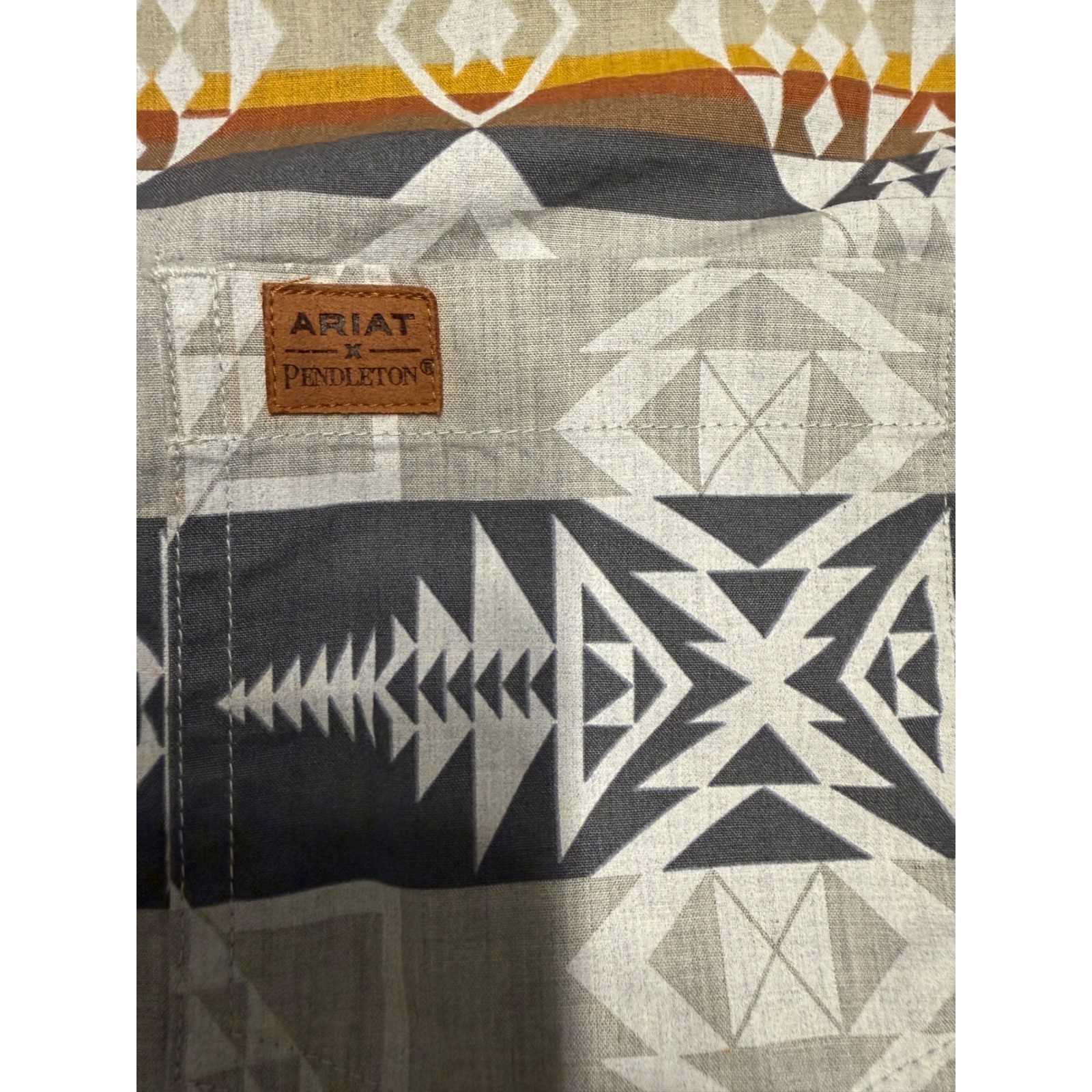 Ariat x Pendleton Billie Jean LS Shirt Womens Grey Geometric Western 10037733 L