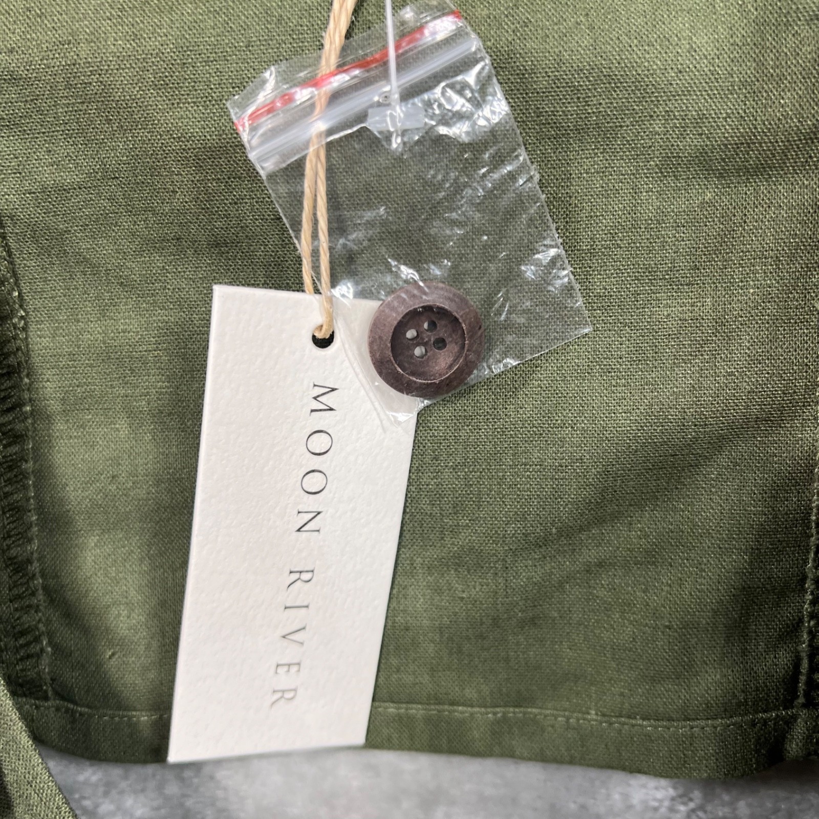New Moon River Halter Top Small Army Green Asymmetric Linen Blend Festival Sexy
