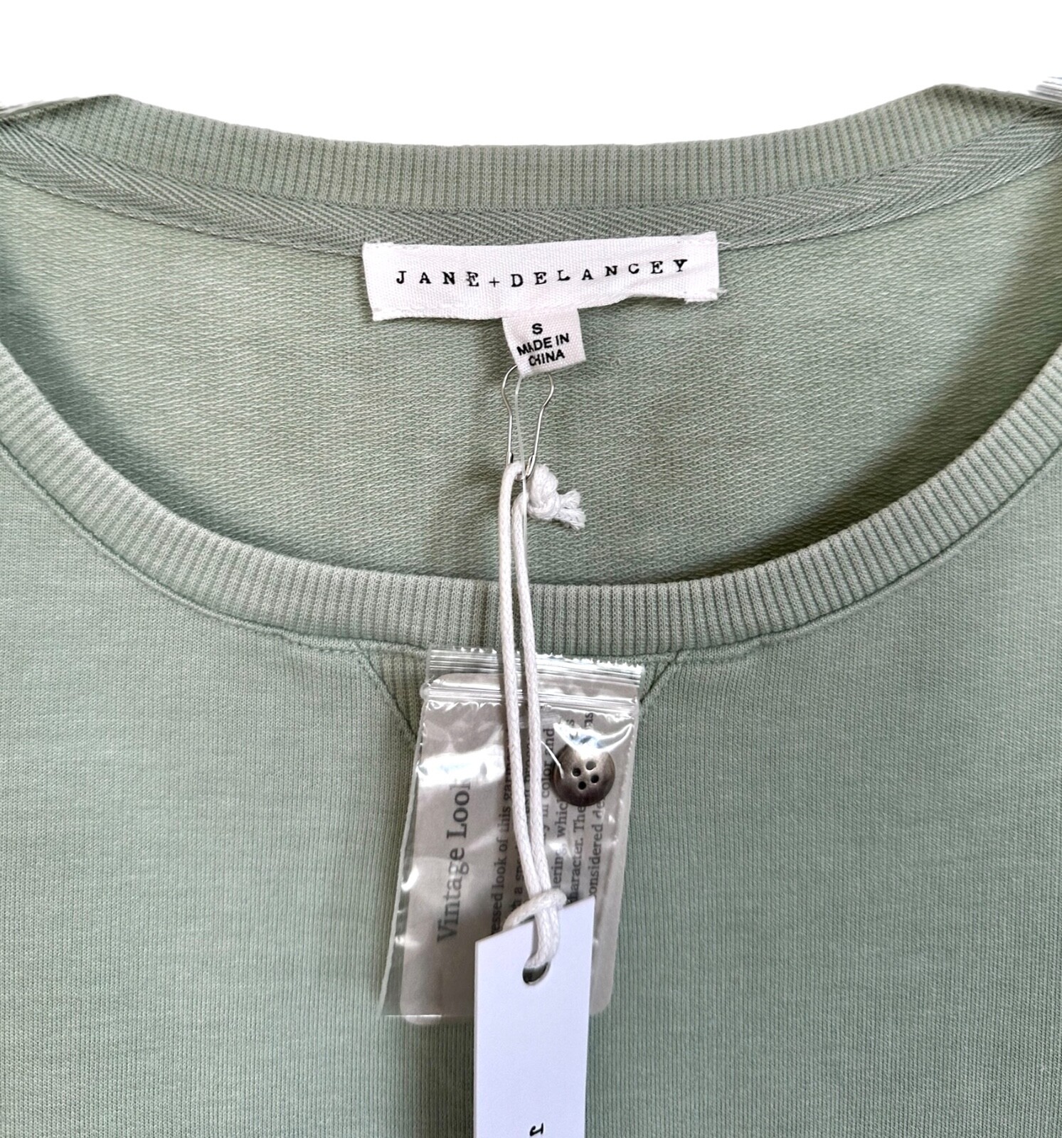 Jane and Delancey Women’s Vintage Look Blouse Top Cotton Blend Size S Sage