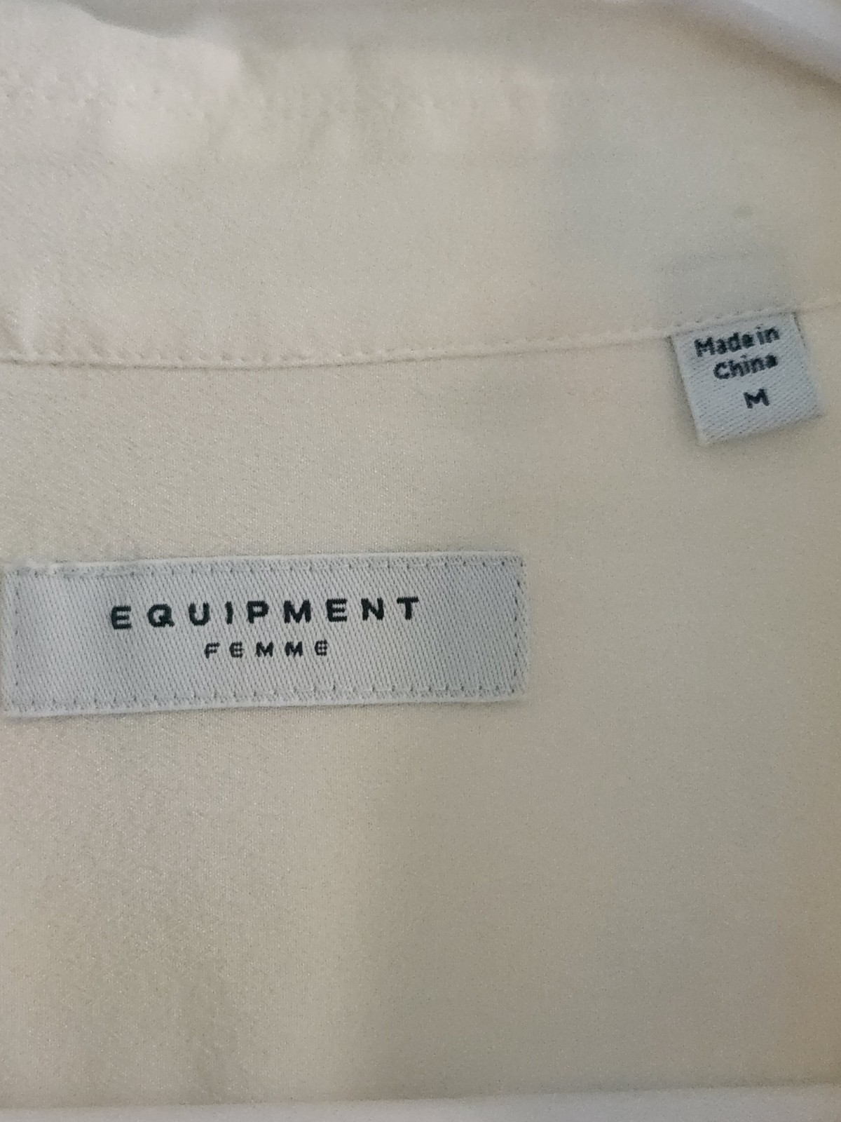 equipment femme silk blouse Size M Ivory Read
