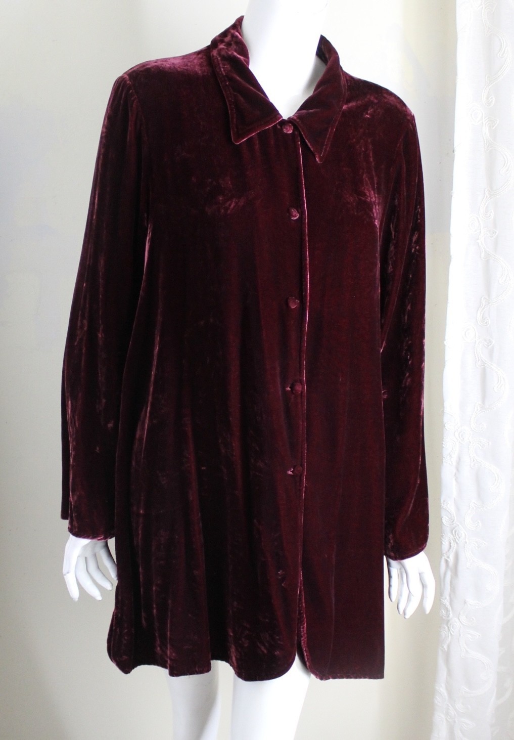 Soft Surroundings Sz TXL Tall XL Deep Wine Red Gorgeous Tunic Shirt Top