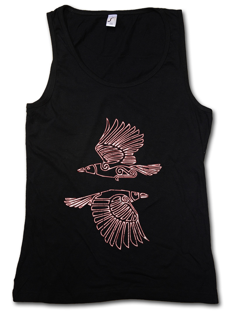 HUGIN AND MUNIN III WOMEN TANK TOP Valhalla Norse Vikings Odhin Raven Ravens