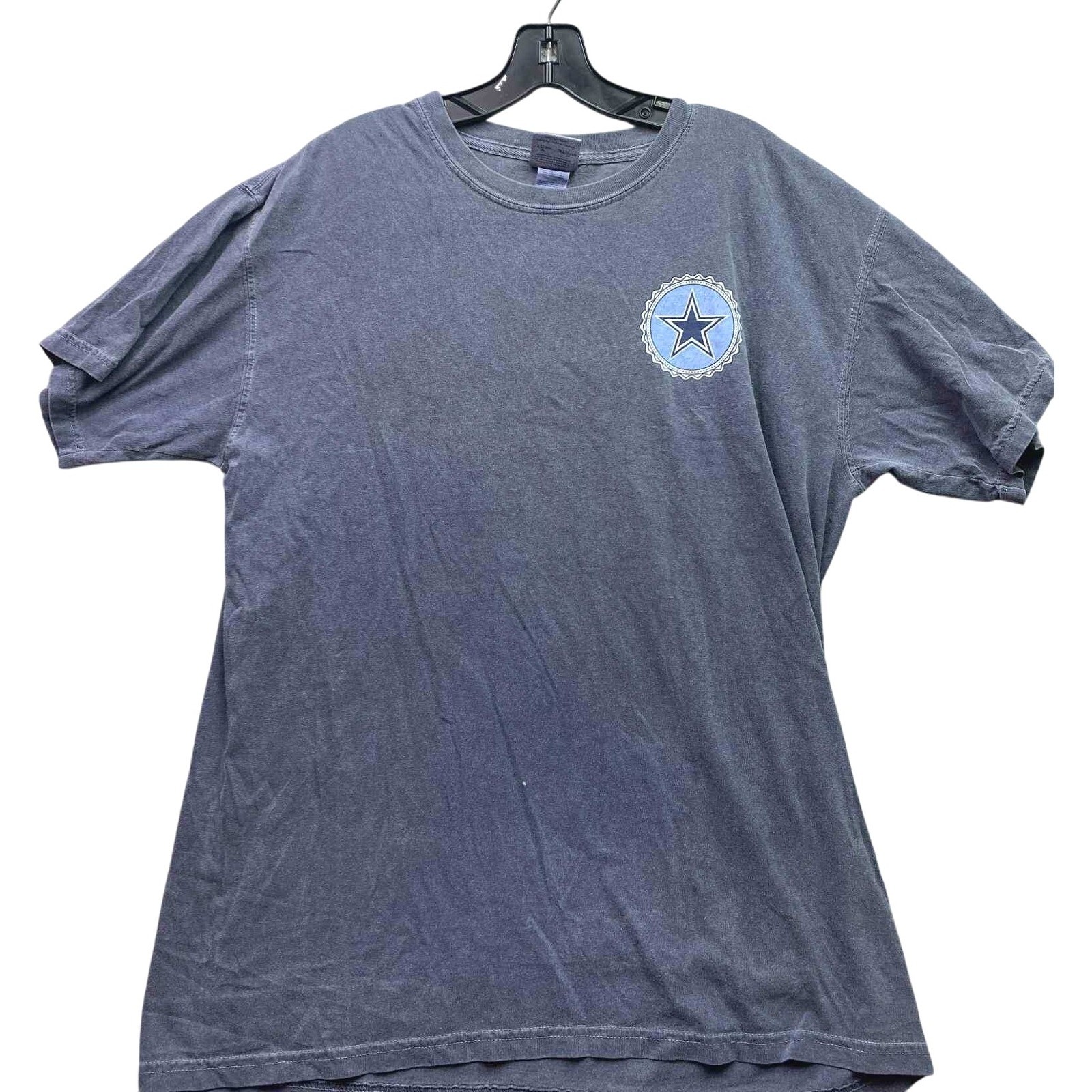 Dallas Cowboys Shirt Womens Large Steel Blue Texas Star Country Streetwear