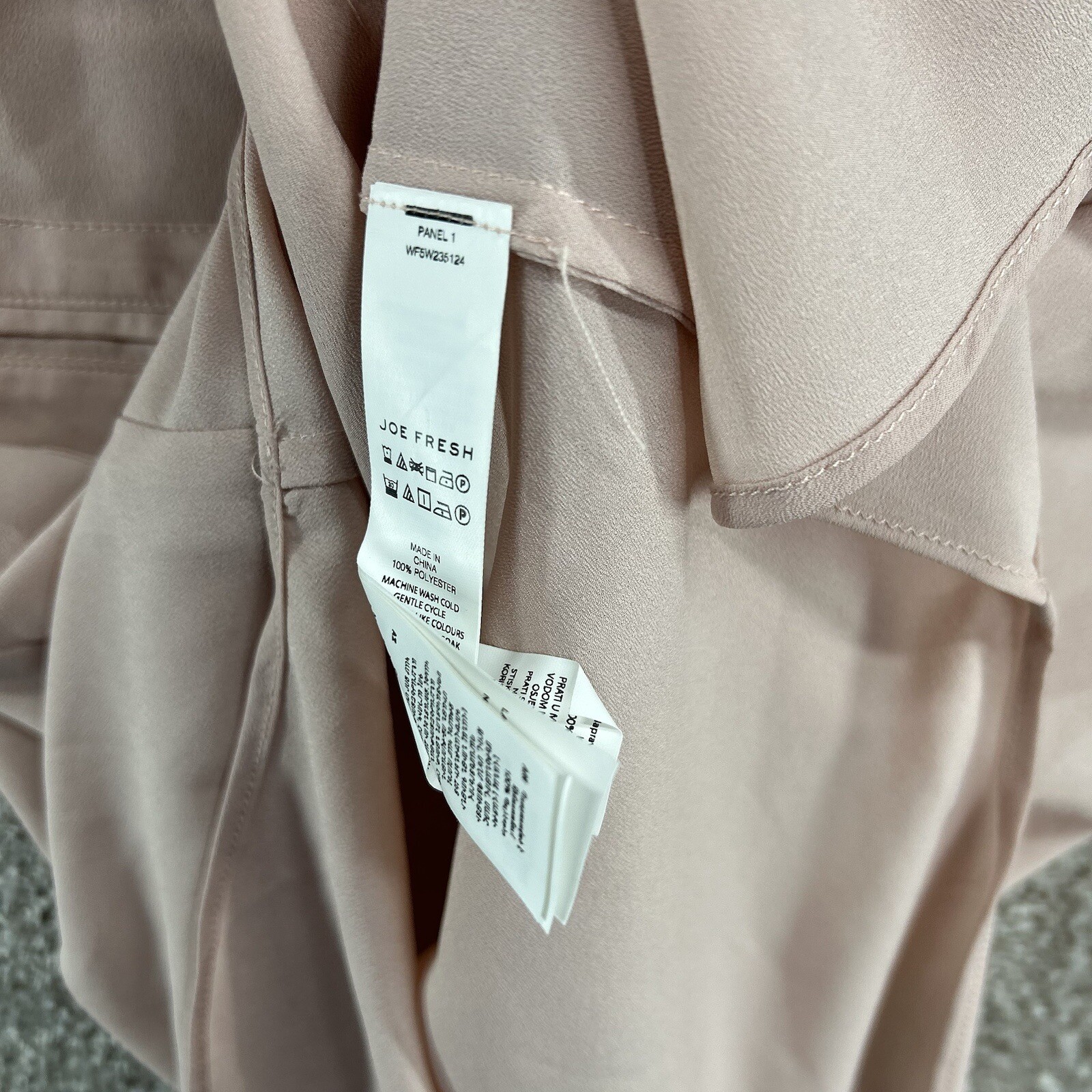 Joe Fresh Women’s Blouse Size Extra Small Pink Sheer Pockets Sleeveless