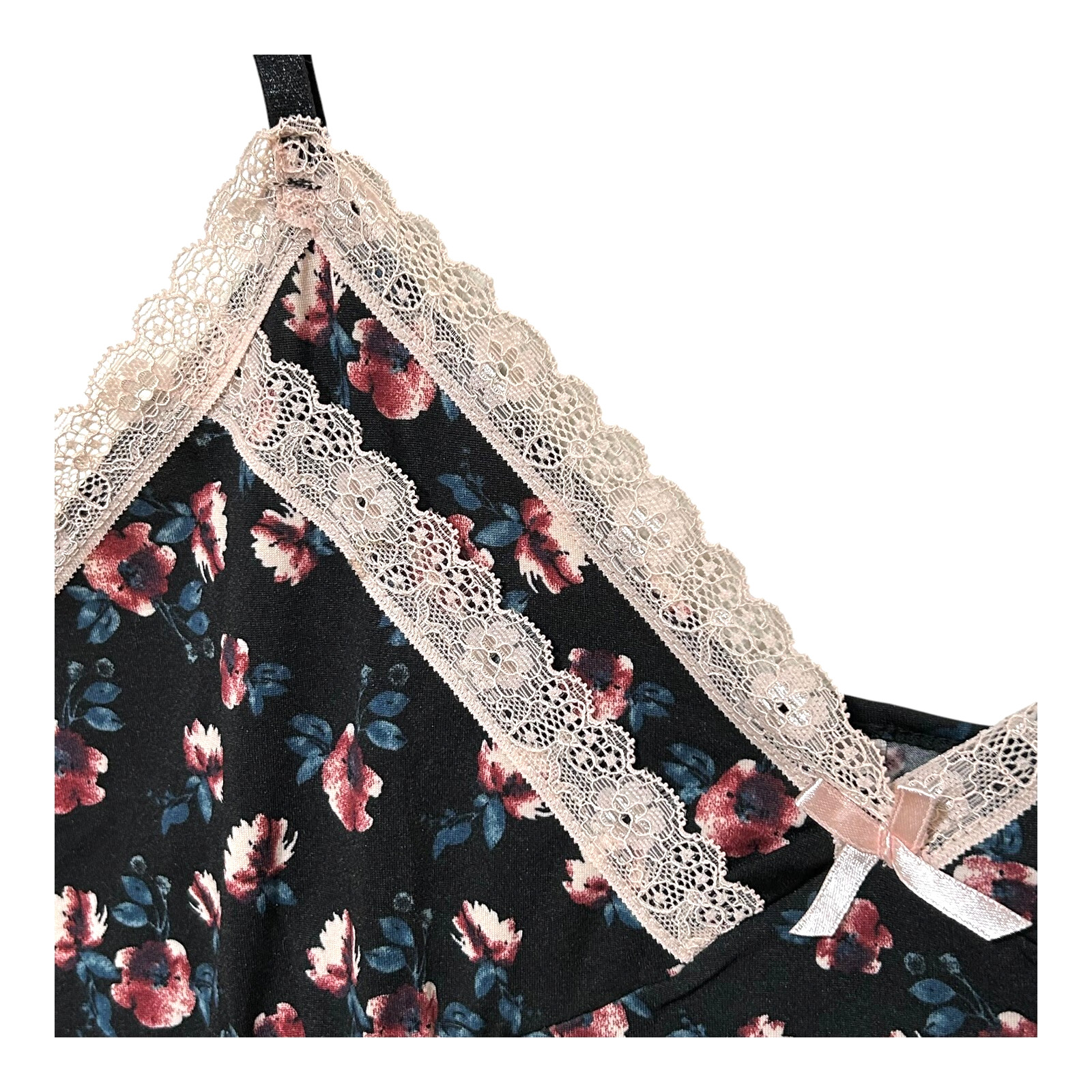 Nanette Lepore PLUS Cami Camisole Top 1X Floral Lace Baby Doll Fairy Coquette