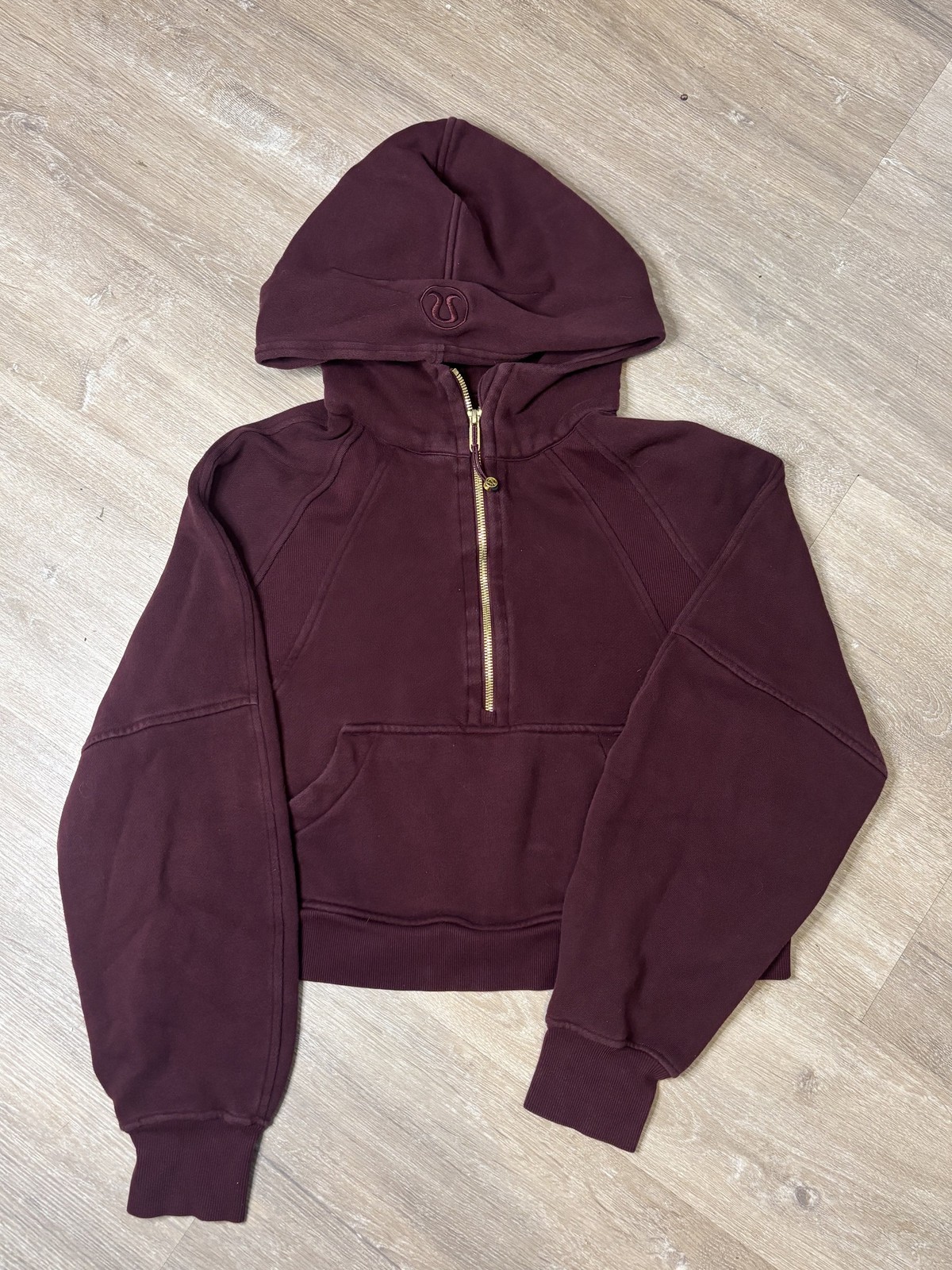 Lululemon XS/S Burgundy Half-Zip Hoodie