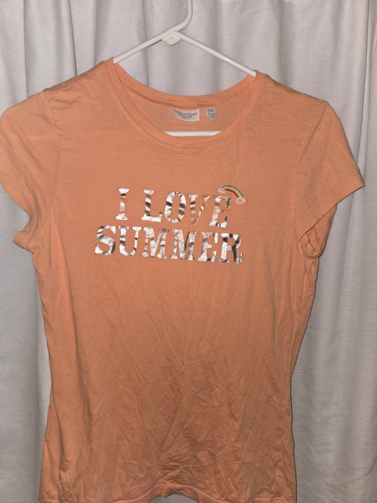 American Eagle I Love Summer Graphic Tee Sz M Y2K