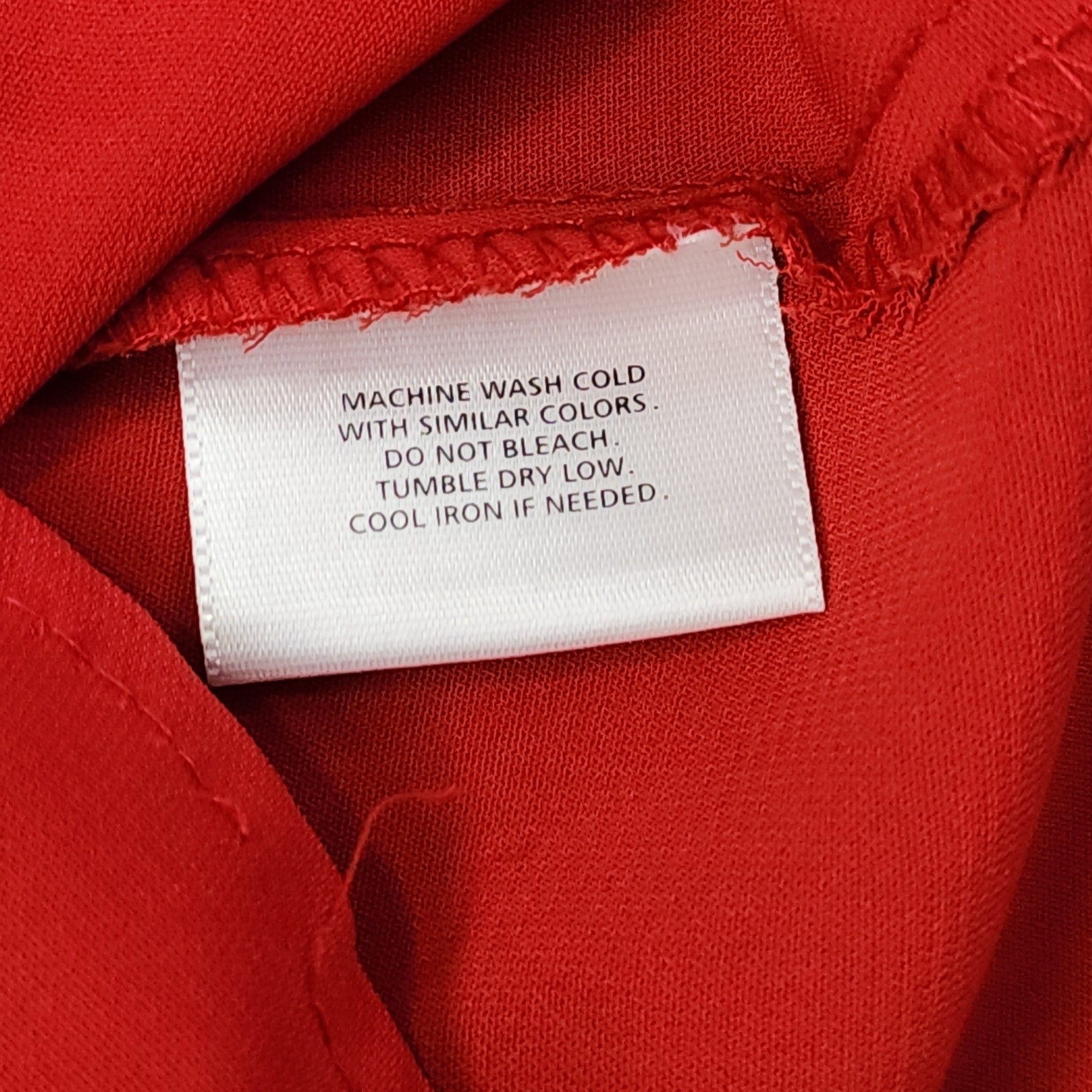 Vintage 90s Covington Top Womens L Red V-Neck Ruffled 3/4 Sleeve Button Up