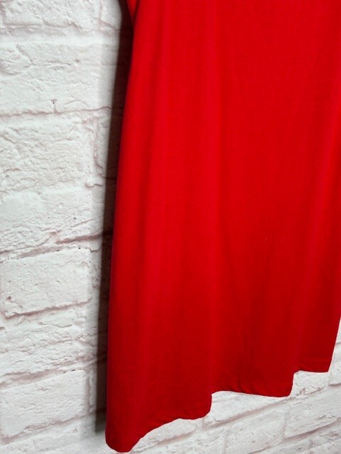 XL/1X/2X/3X New True Red Cotton Stretchy Knit Long Tank Top Extender Tee